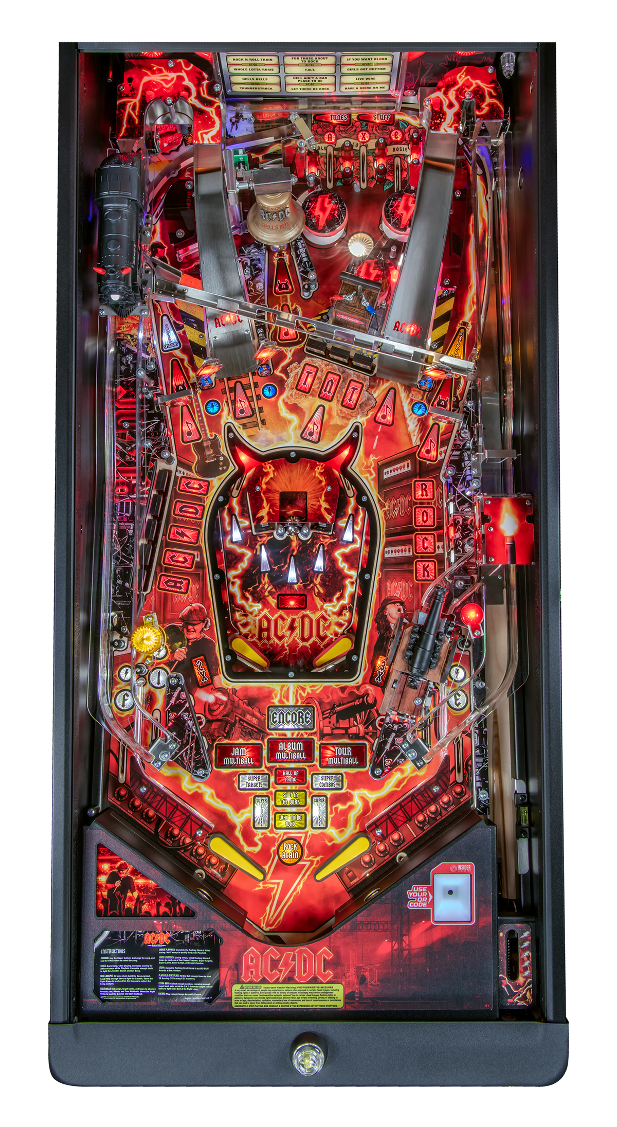Plateau du flipper AC/DC Remastered Premium de Stern