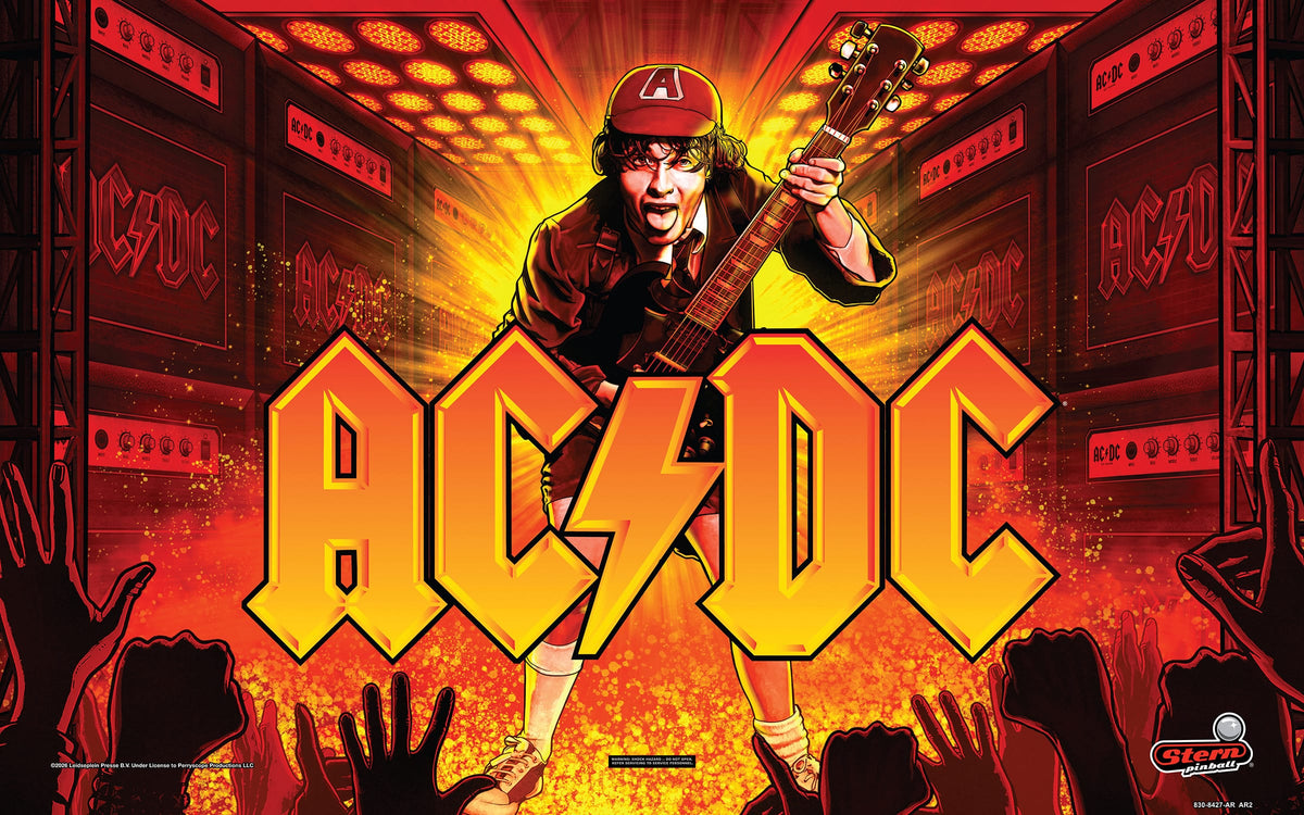Translite du flipper AC/DC Remastered Premium, illustration de Randy Martinez