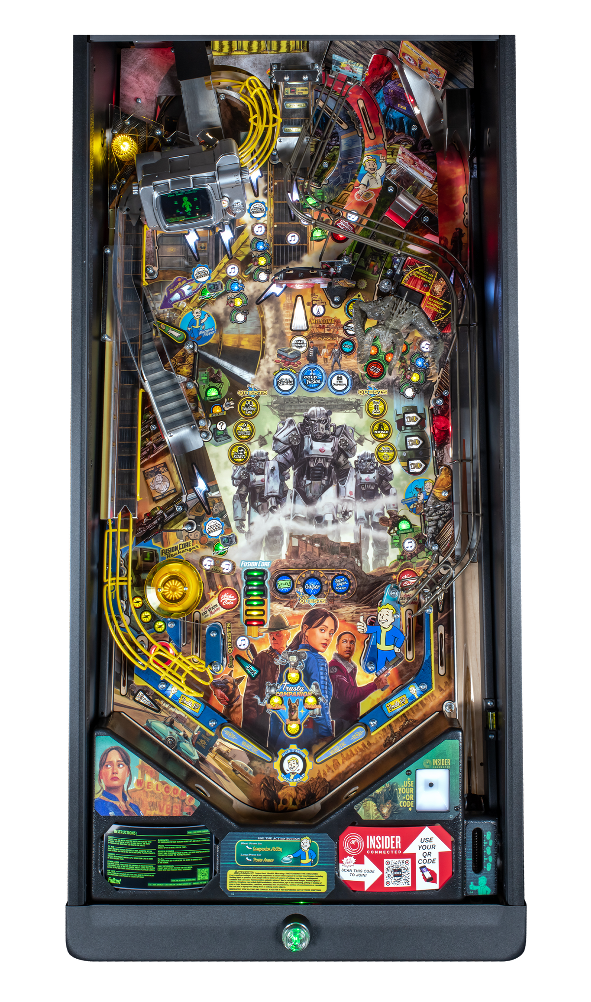 Flipper Fallout Pro Stern – plateau de jeu complet