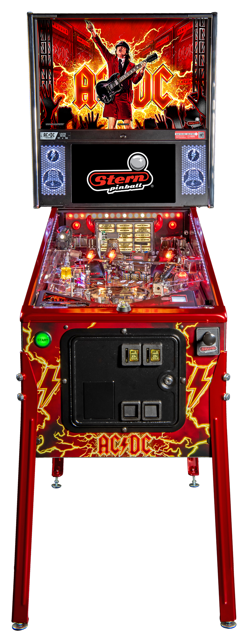 Flipper AC/DC Remastered Limited Edition, vue de face