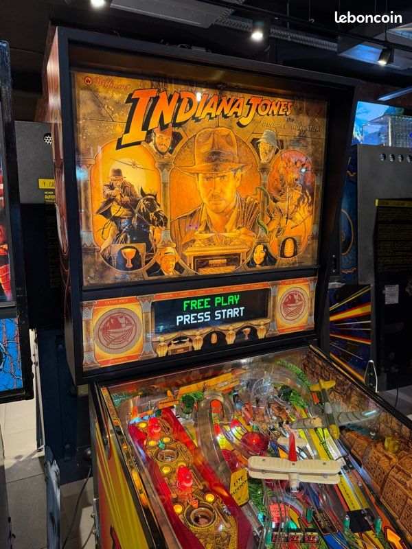 Backglass flipper Indiana Jones Williams pinball machine