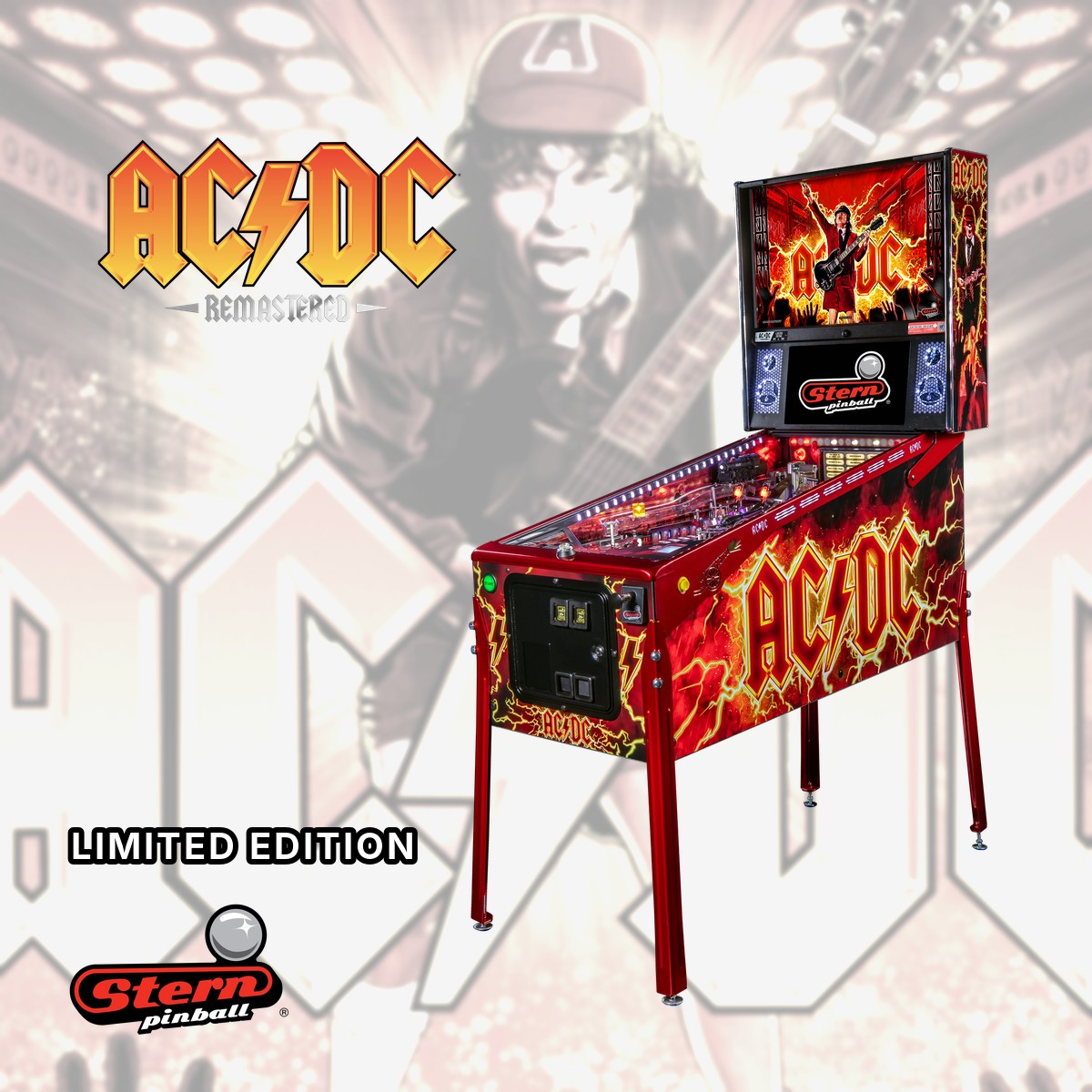 Flipper AC/DC Remastered Limited Edition de Stern Pinball, neuf chez Vintage Legends