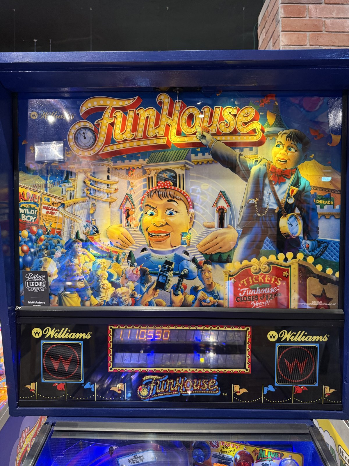 Flipper Funhouse Williams 1990 d'occasion à vendre – Vintage Legends (photo 5)