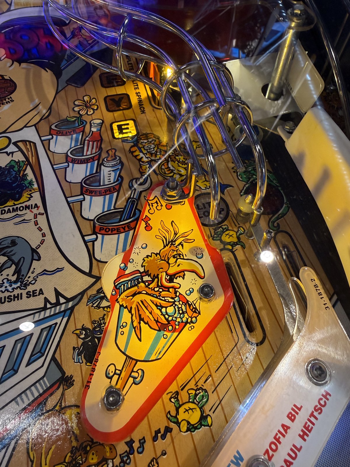 Flipper Popeye Saves the Earth Bally 1994 d'occasion à vendre – Vintage Legends (photo 12)