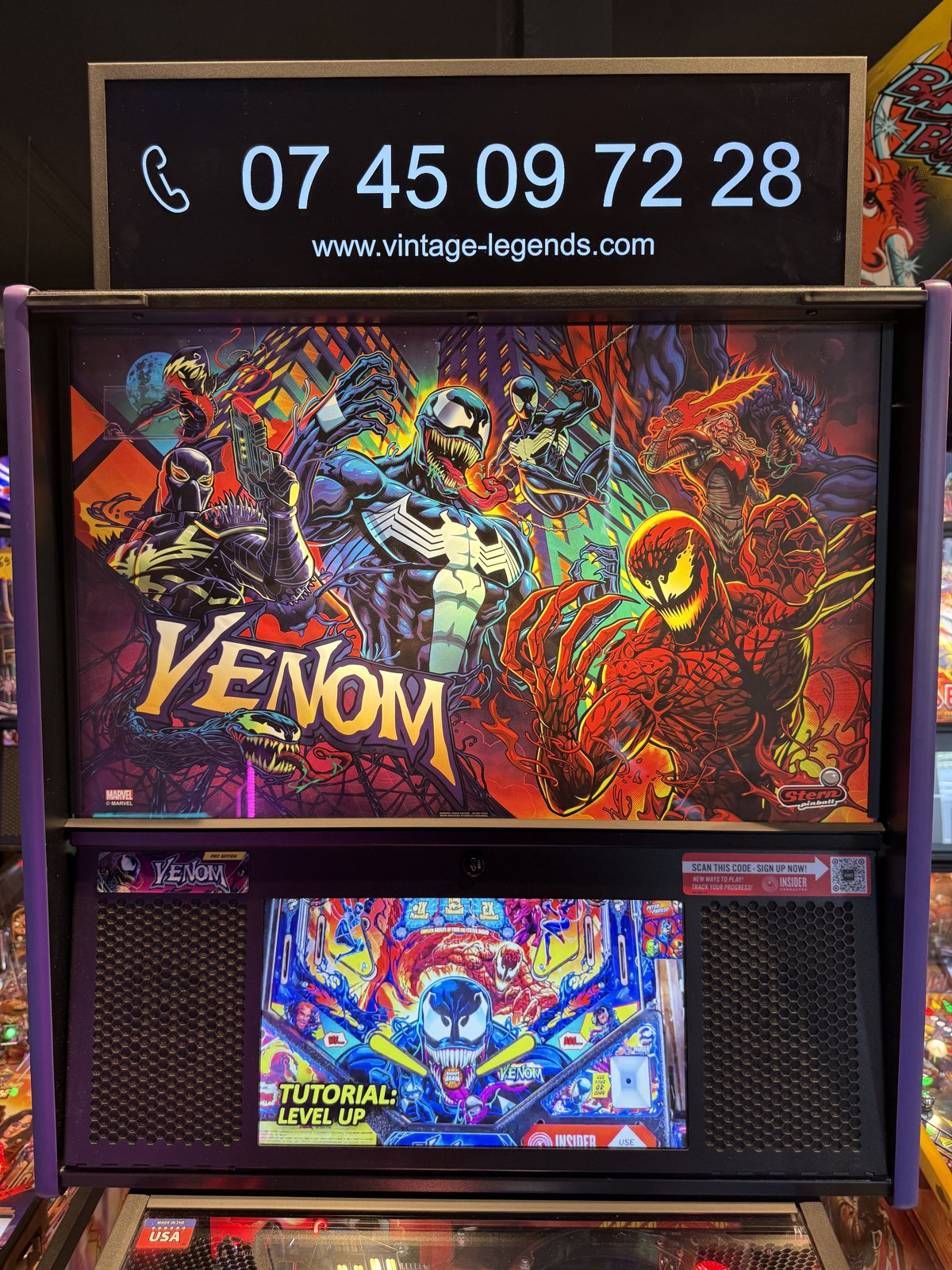 Flipper Venom Pro Stern 2023 Marvel d'occasion à vendre – Vintage Legends (photo 5)