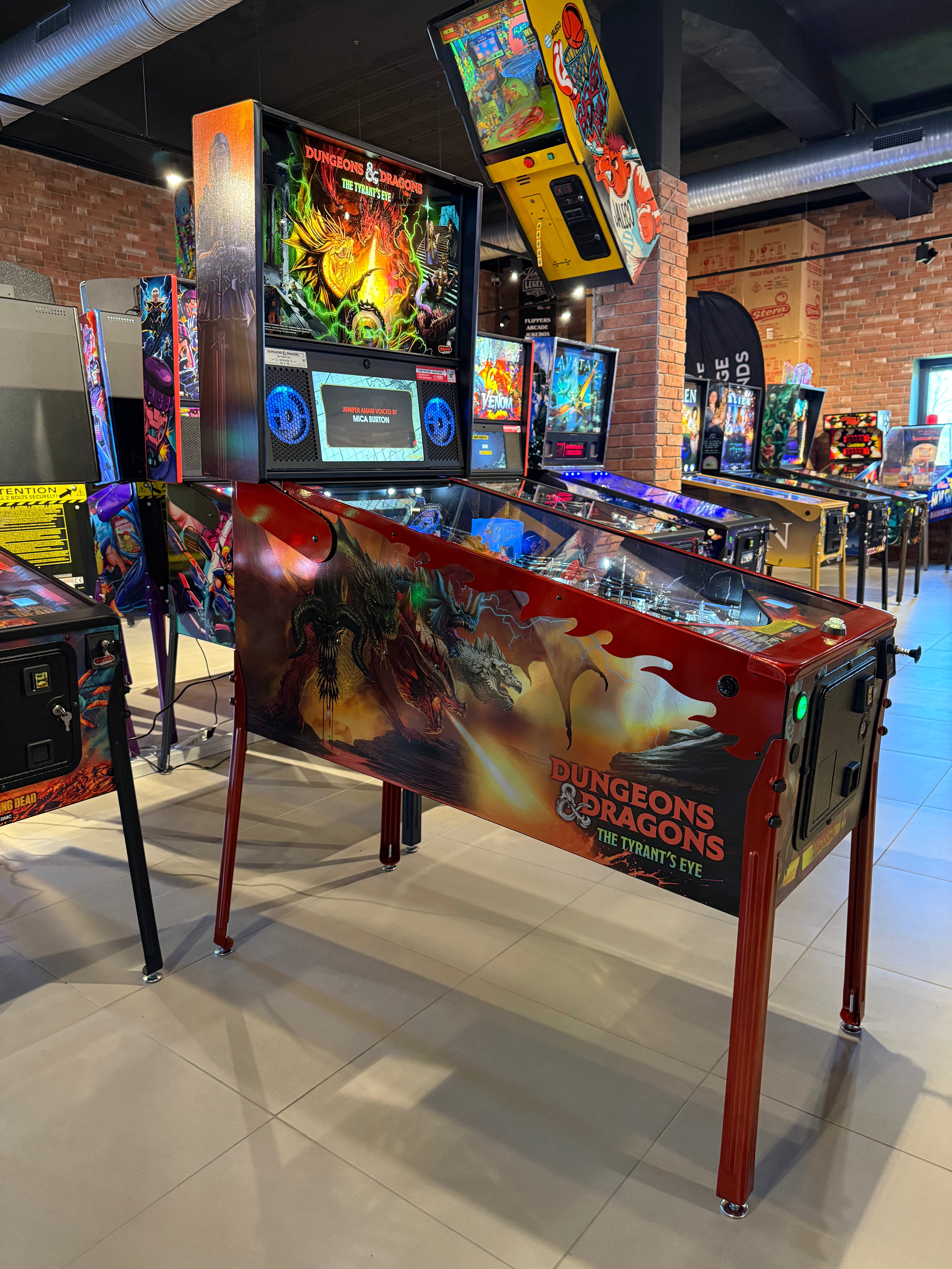 flipper dungeons and dragons limited edition stern pinball machine