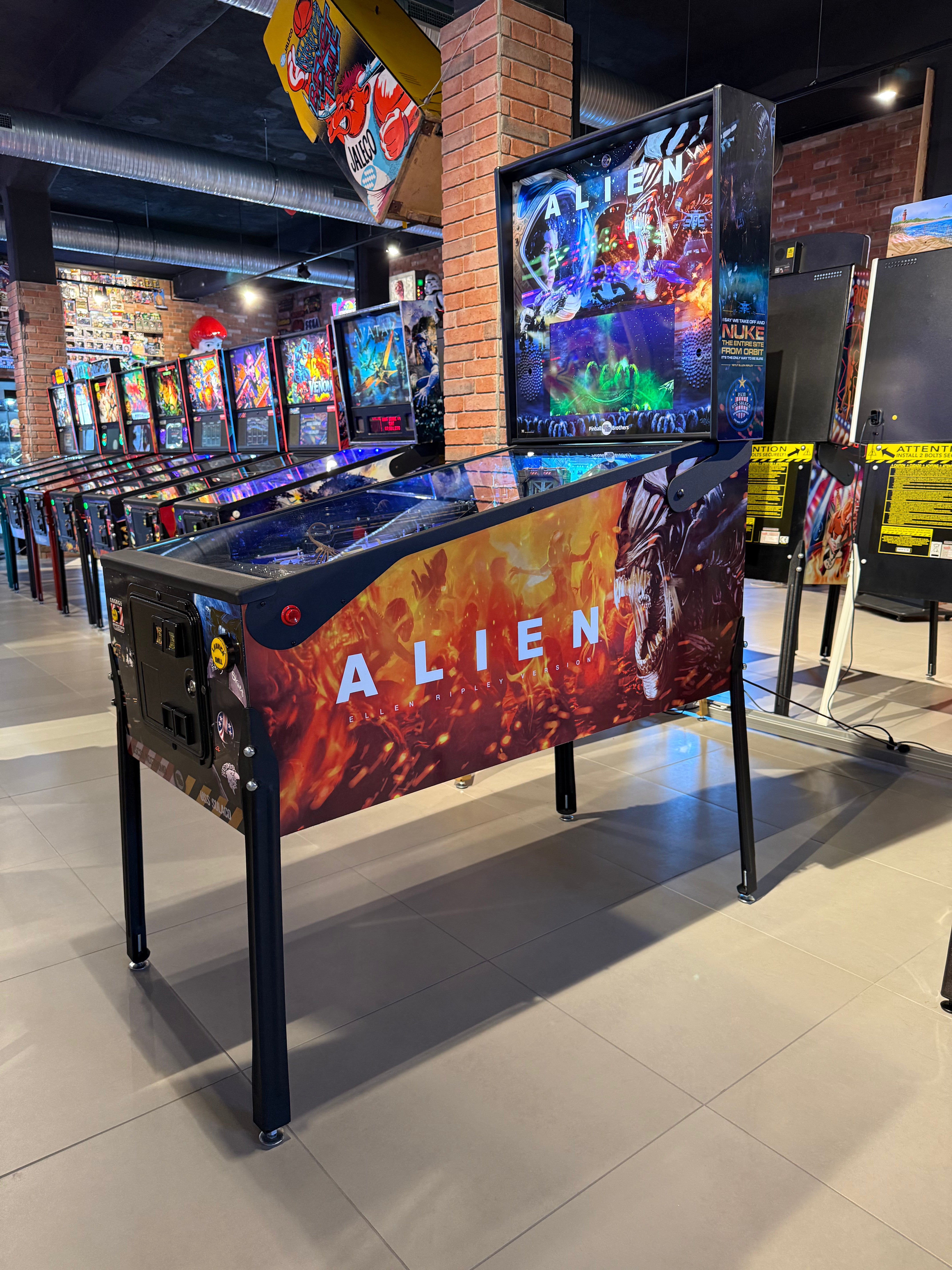flipper alien ellen ripley edition pinball brothers machine