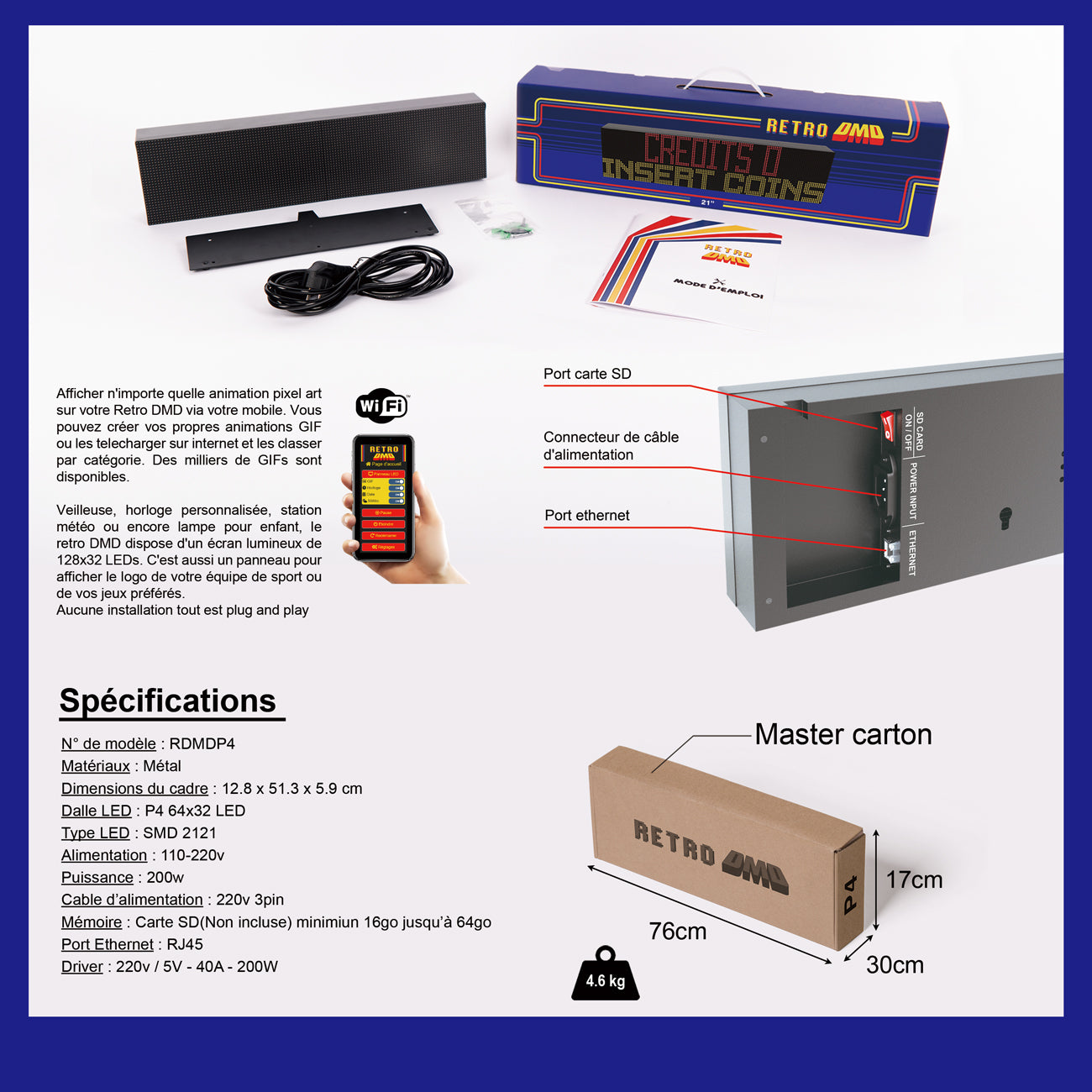 HORLOGE DMD P4 DOT MATRIX