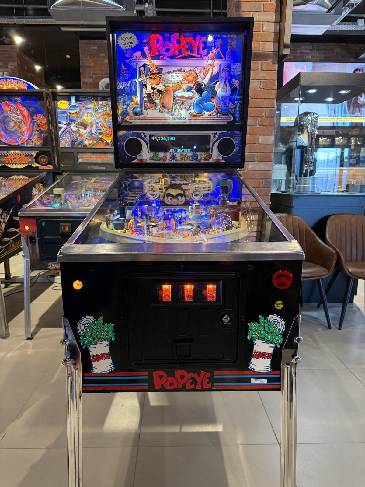 Flipper Popeye Saves the Earth Bally 1994 d'occasion à vendre – Vintage Legends (photo 15)