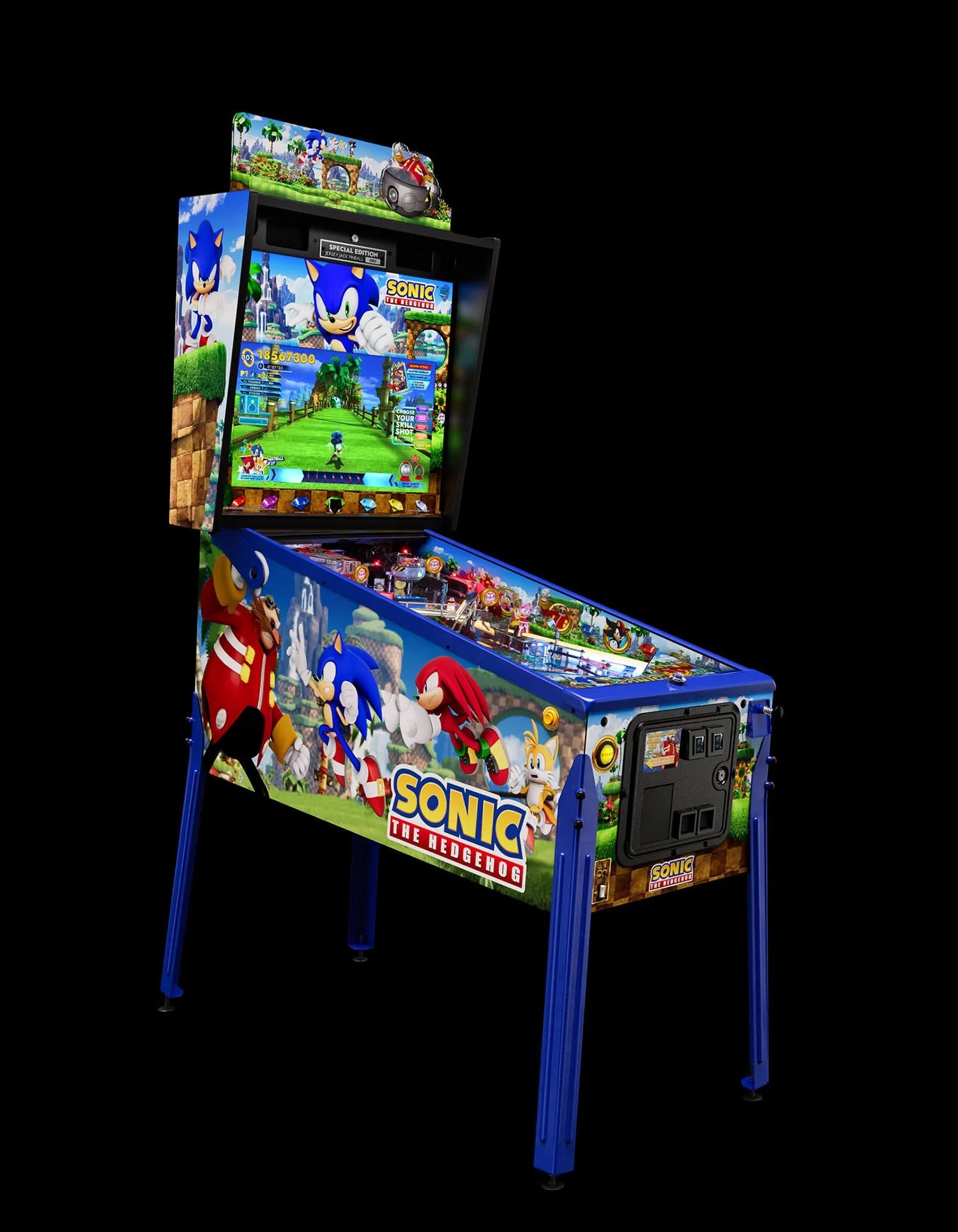 Flipper Sonic Special Edition – caisse artwork RadCal Green Hill Zone