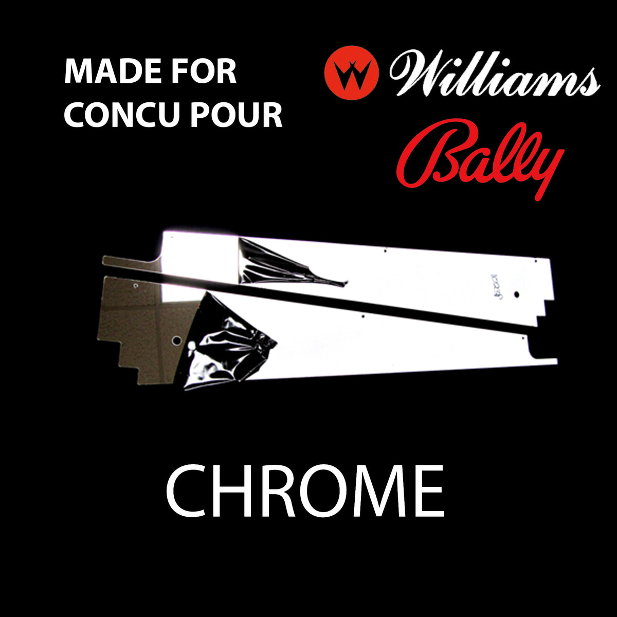 Paire de Miroirs Blade Inox pour Flipper Williams / Bally (WPC)