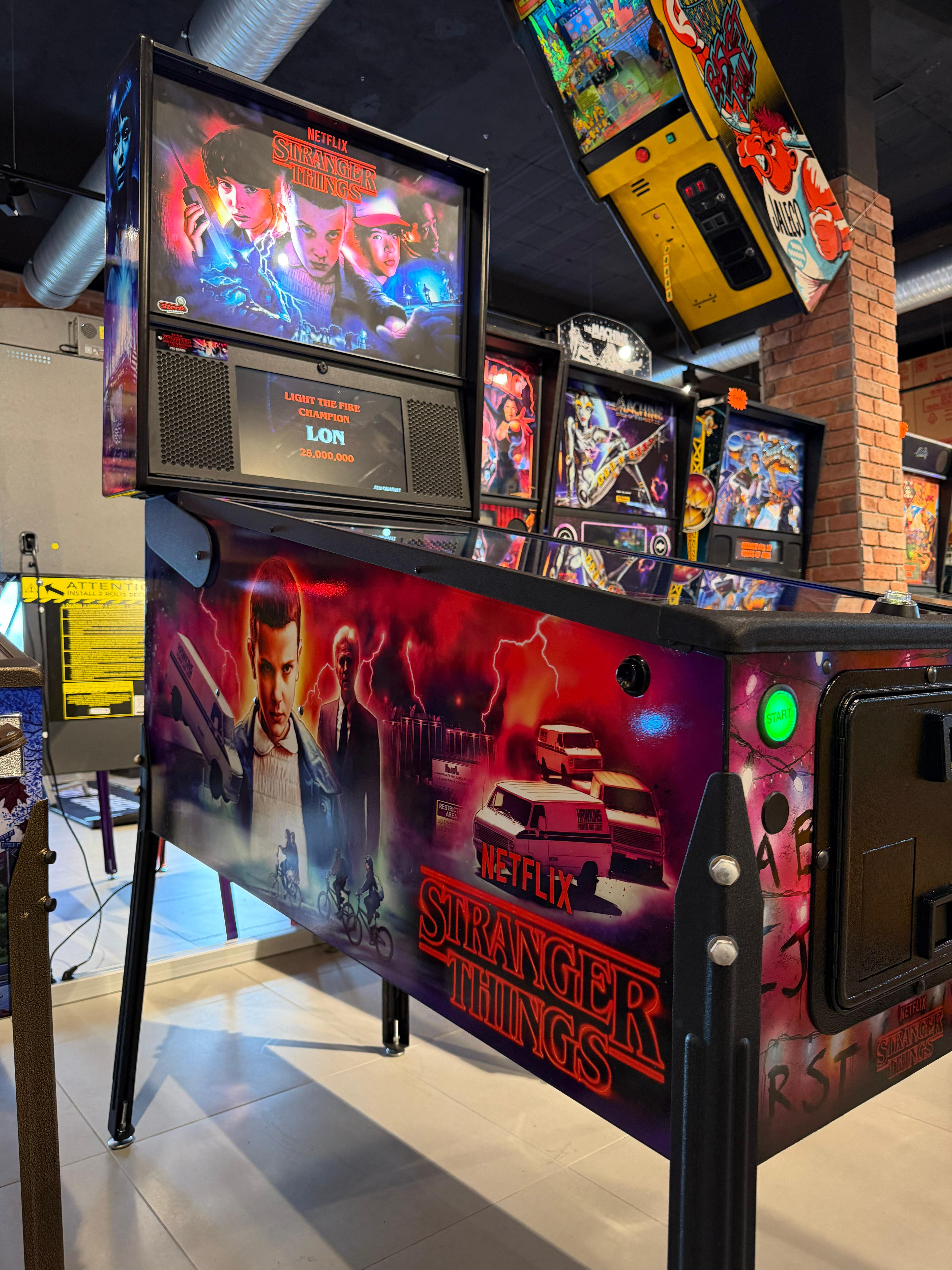 flipper stranger things pro stern pinball machine