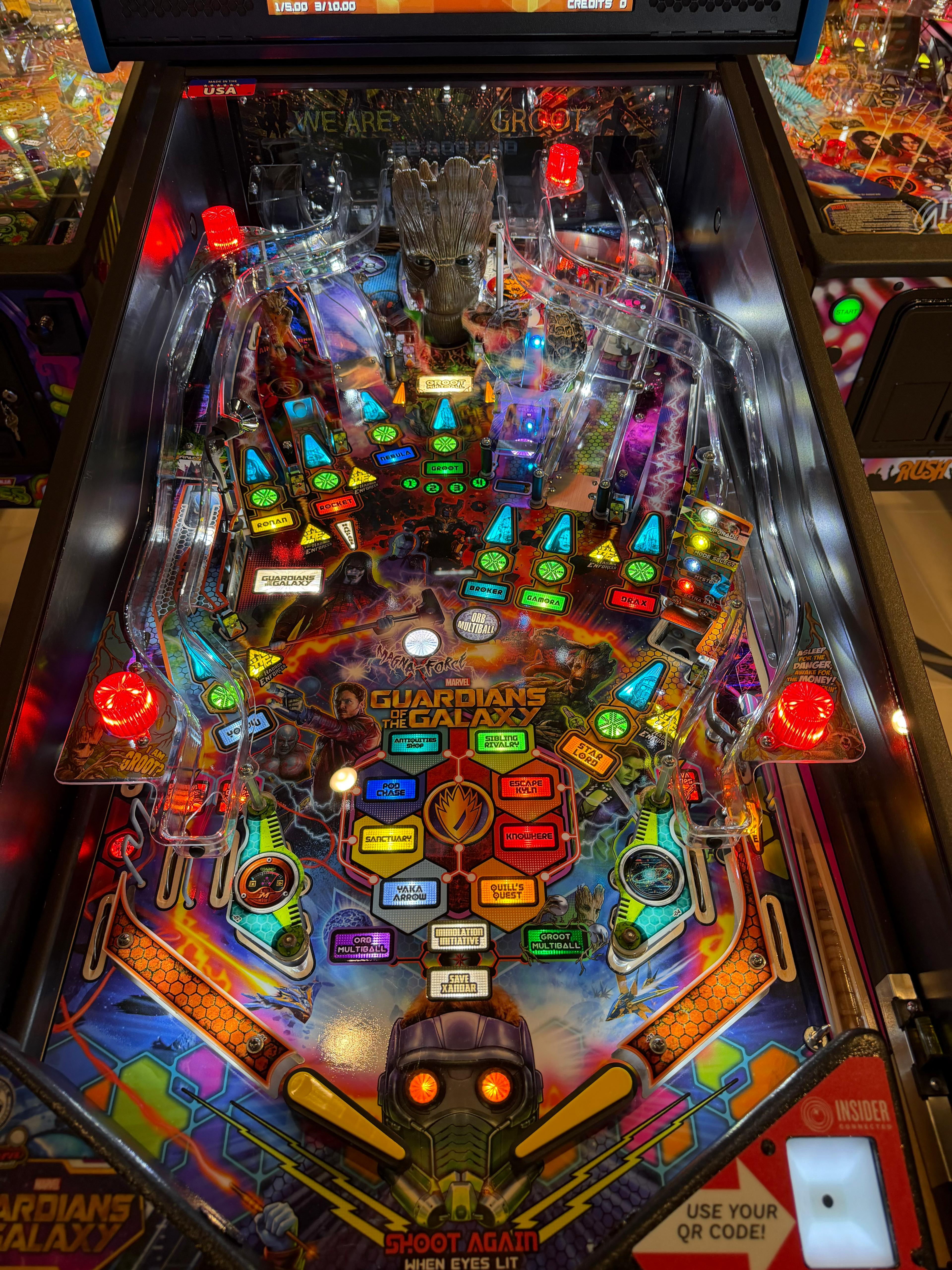 plateau flipper guardians of the galaxy stern playfield