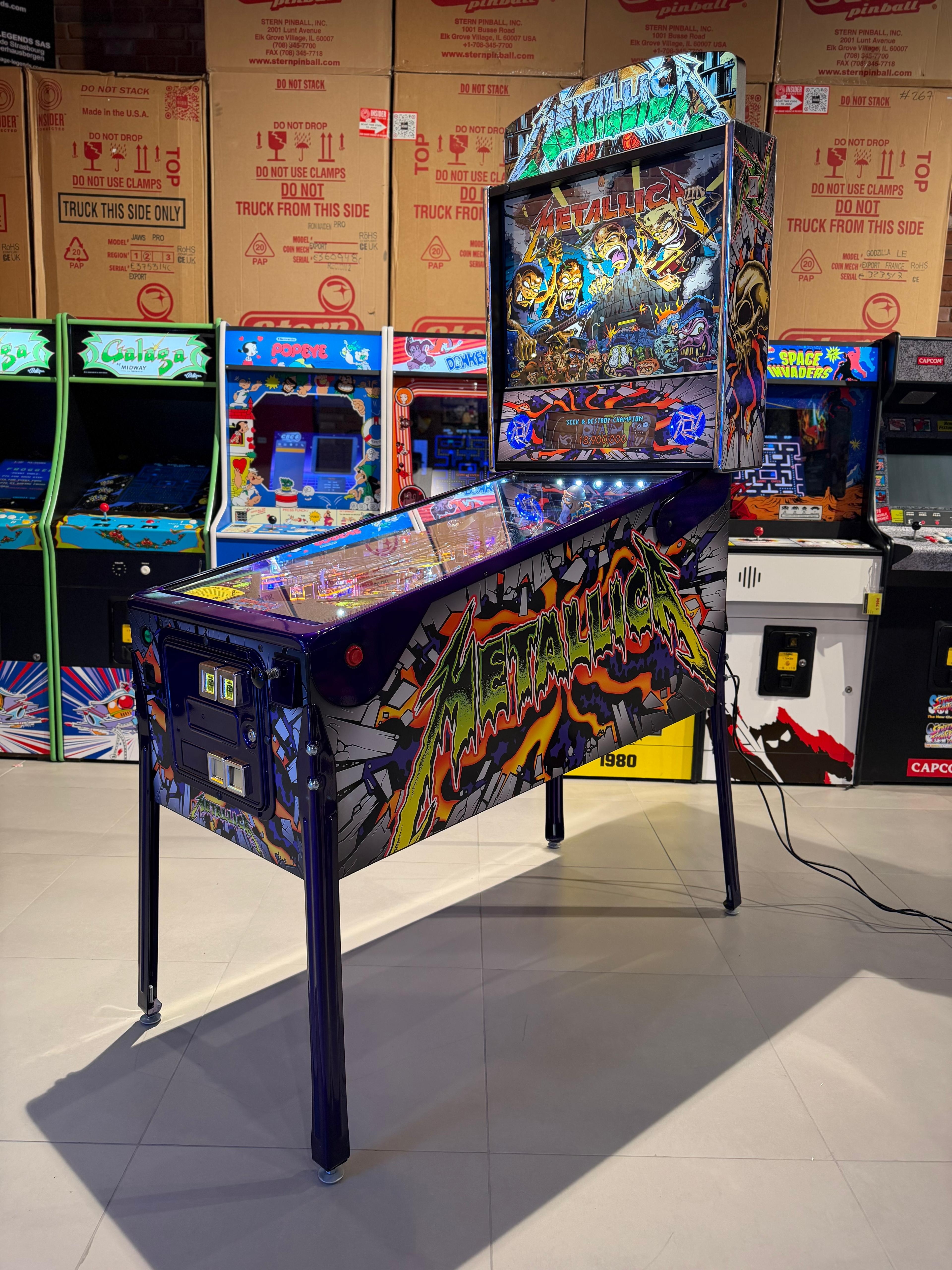flipper metallica stern premium custom pinball machine