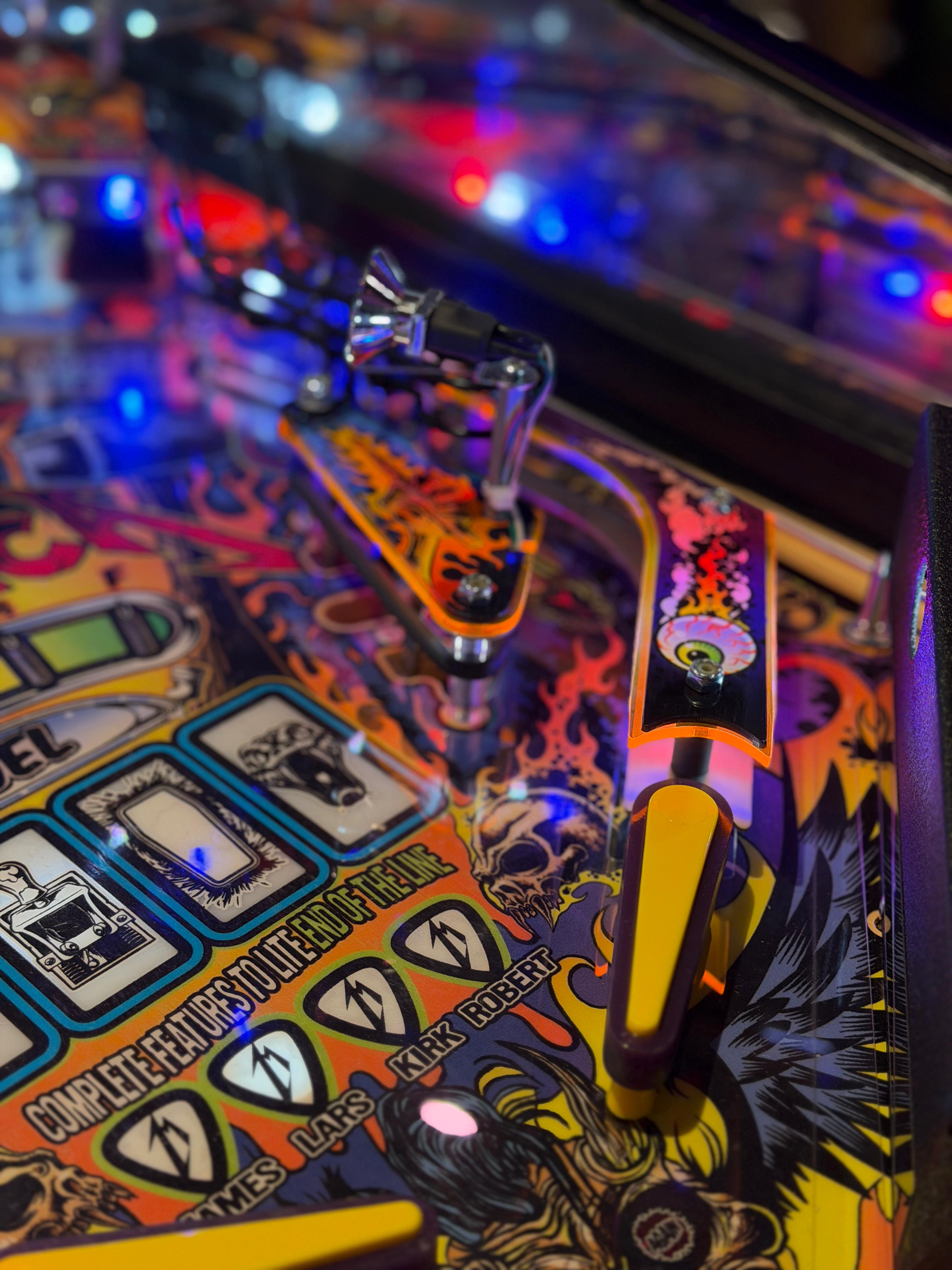 détail plateau flipper metallica stern premium led