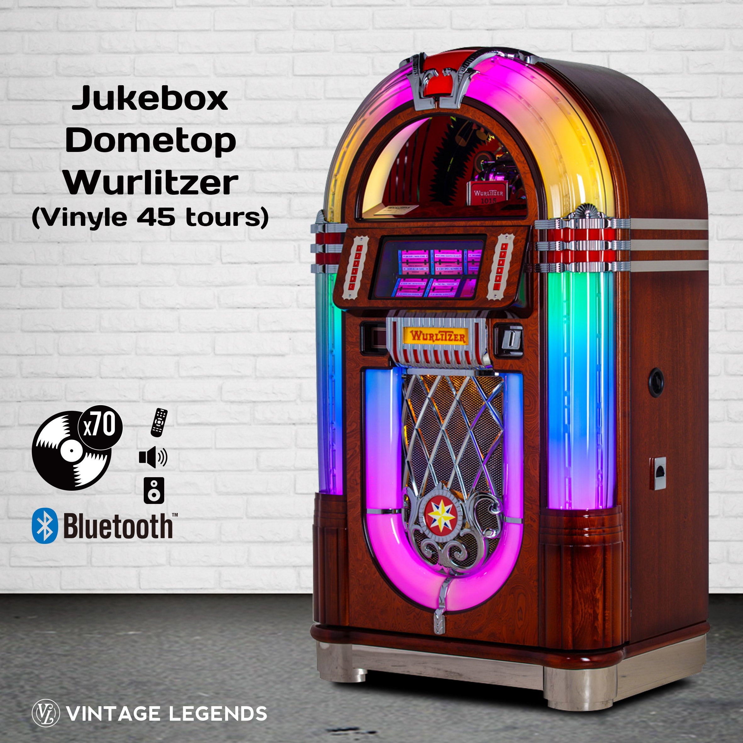 Jukebox Dometop Wurlitzer (Vinyle 45 tours)