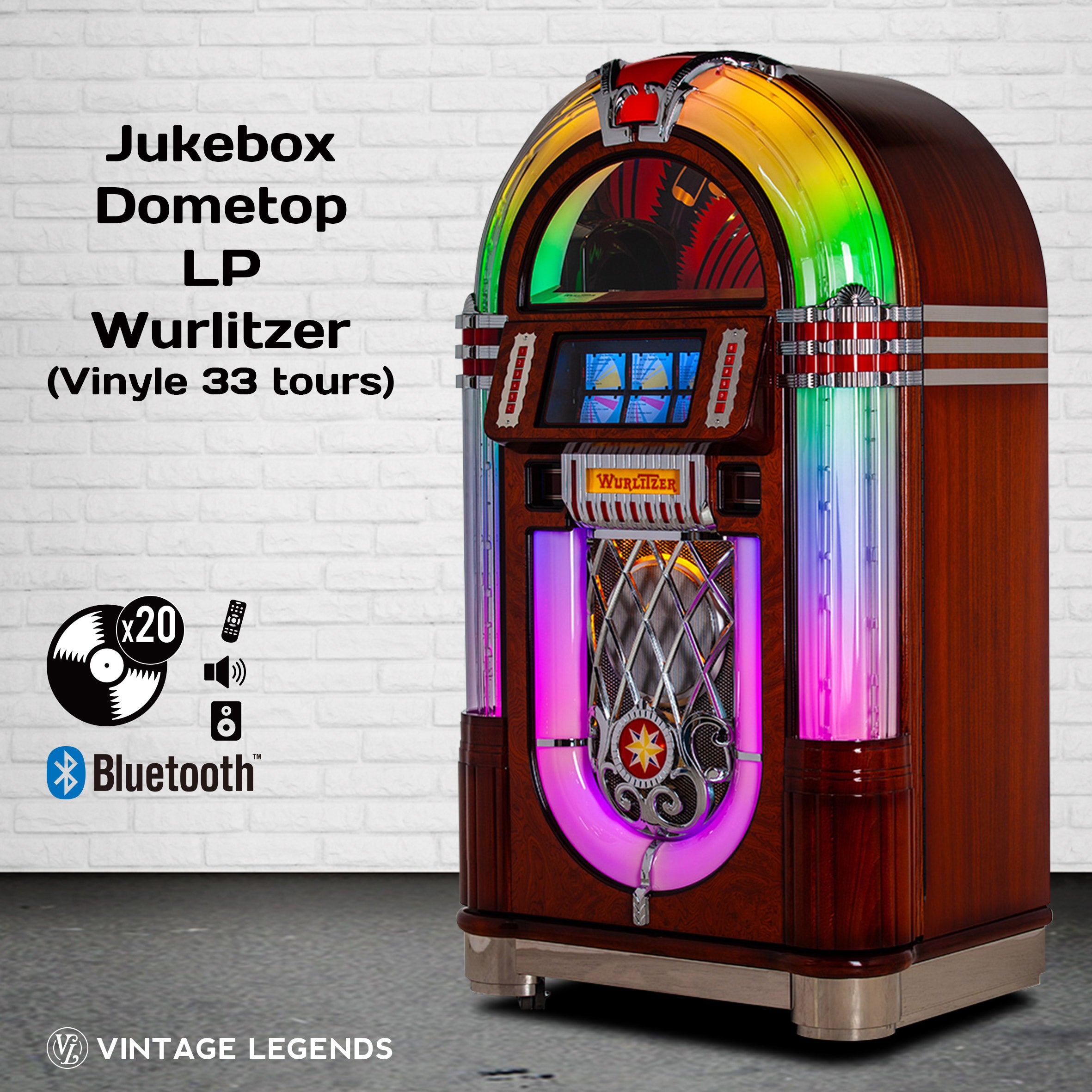 Jukebox Dometop LP Wurlitzer (Vinyle 33 tours)