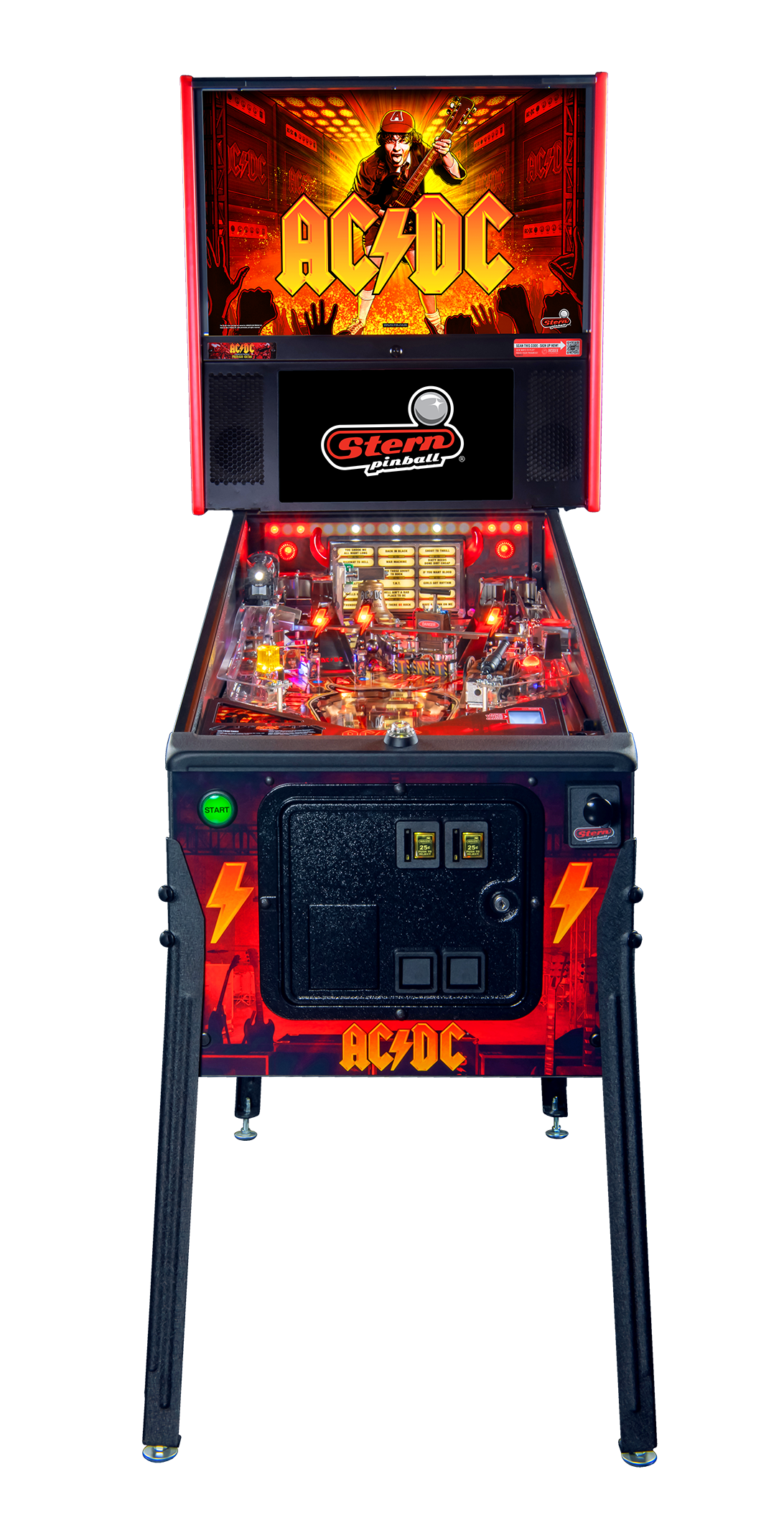 Flipper AC/DC Remastered Premium, vue de face