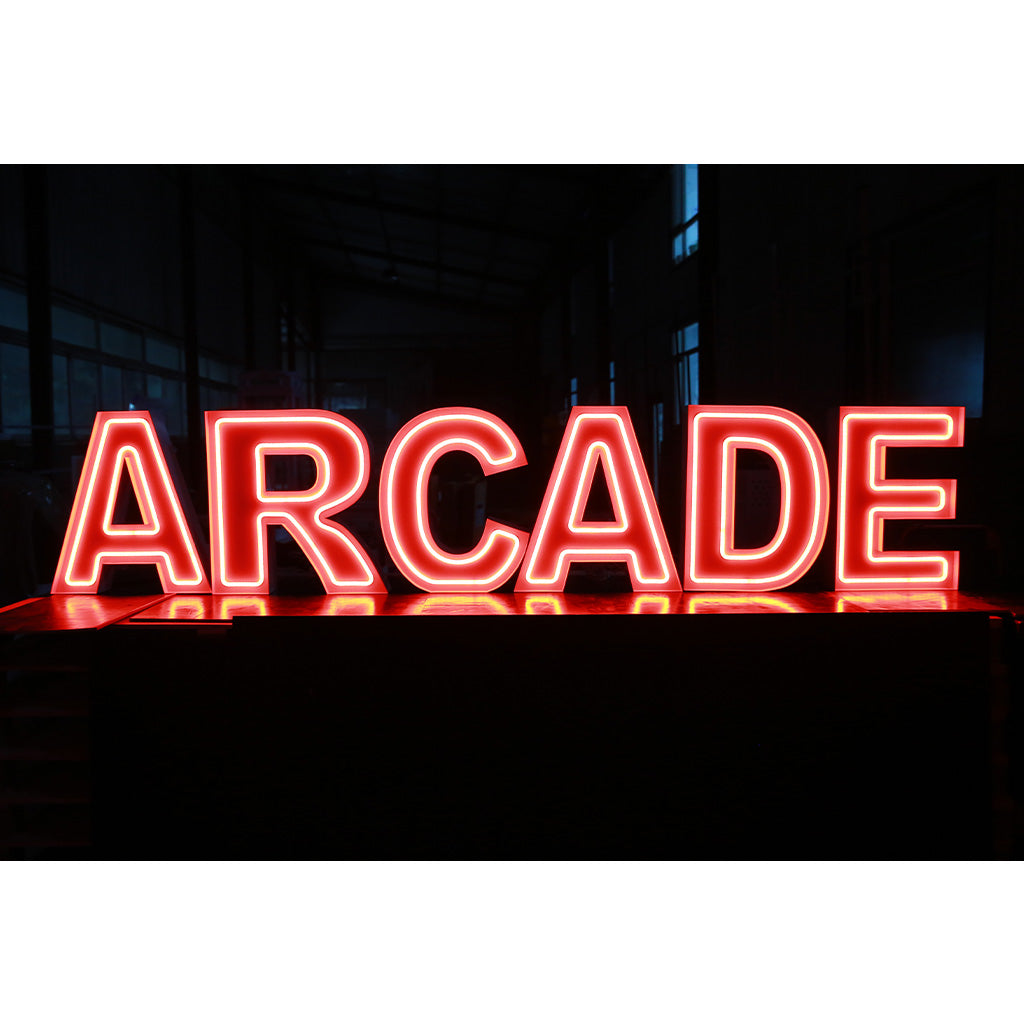 6 lettres lumineuses professionnelles XL RGB Bluetooth largeur 3,10 mètre (ARCADE)