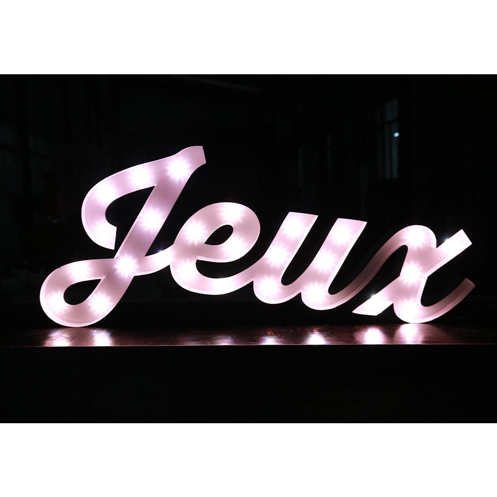 Enseigne lumineuse professionnelle RGB Bluetooth largeur 1,50 mètre (JEUX)