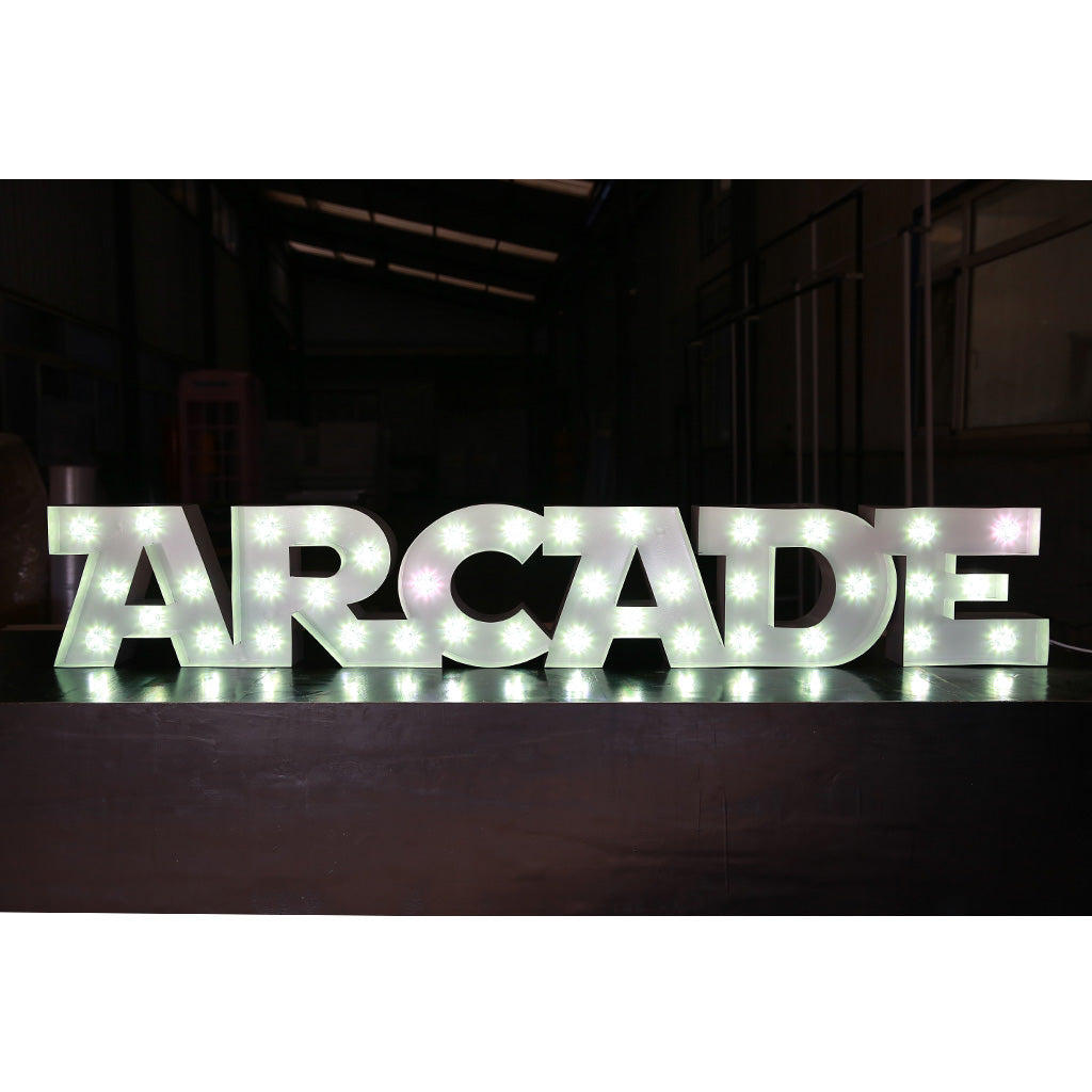 Enseigne lumineuse professionnelle RGB Bluetooth largeur 2,03 mètre (ARCADE)