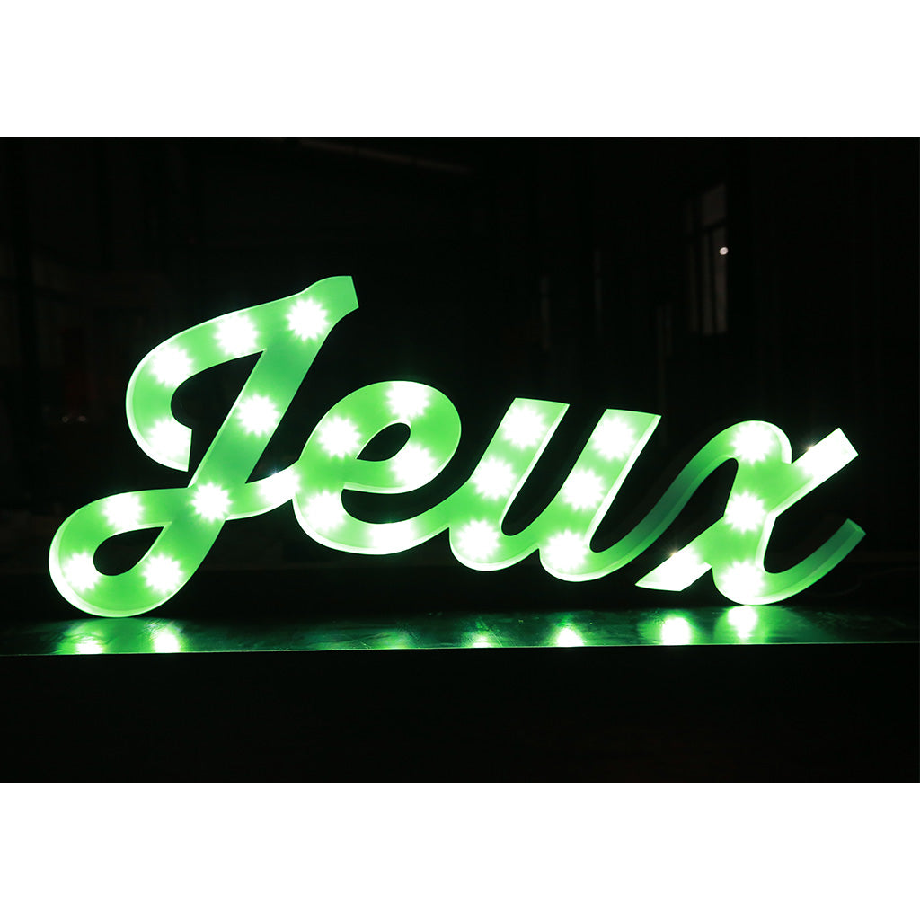 Enseigne lumineuse professionnelle RGB Bluetooth largeur 1,50 mètre (JEUX)