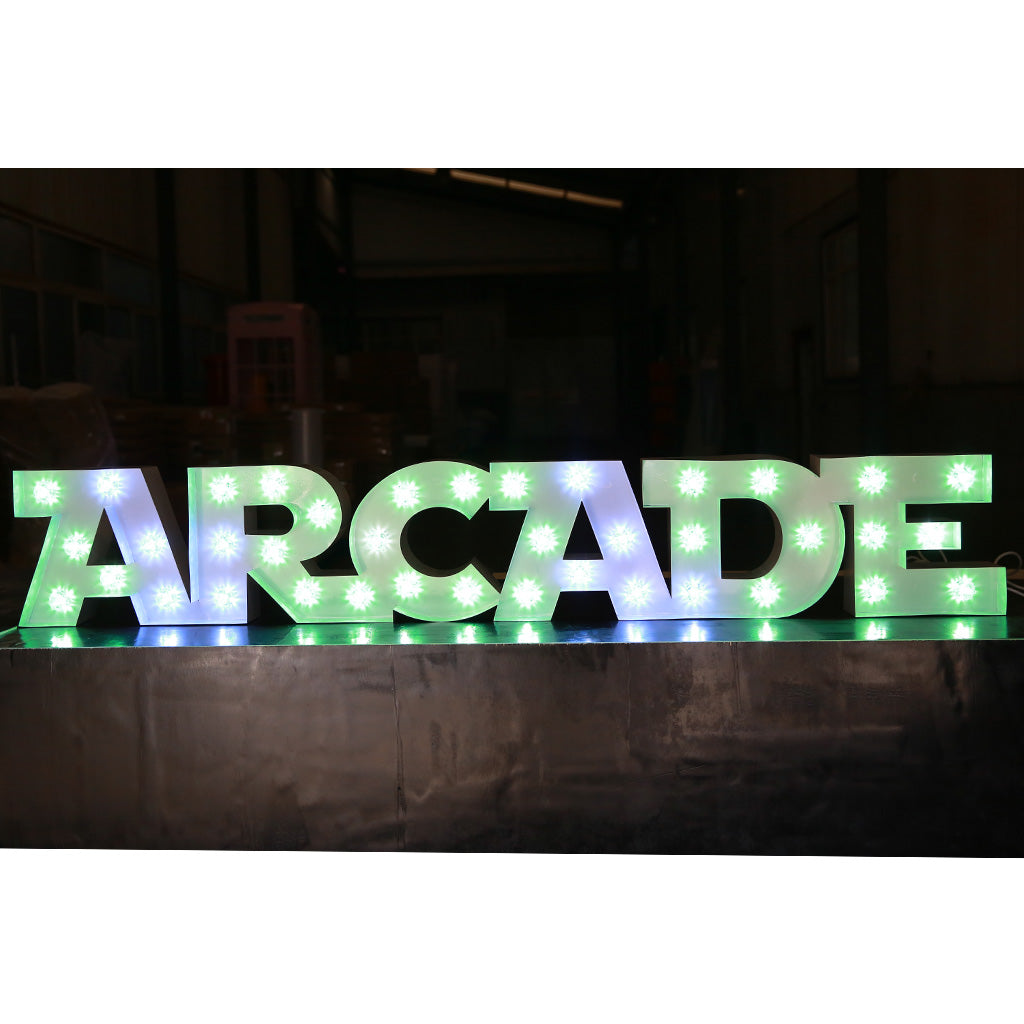Enseigne lumineuse professionnelle RGB Bluetooth largeur 2,03 mètre (ARCADE)