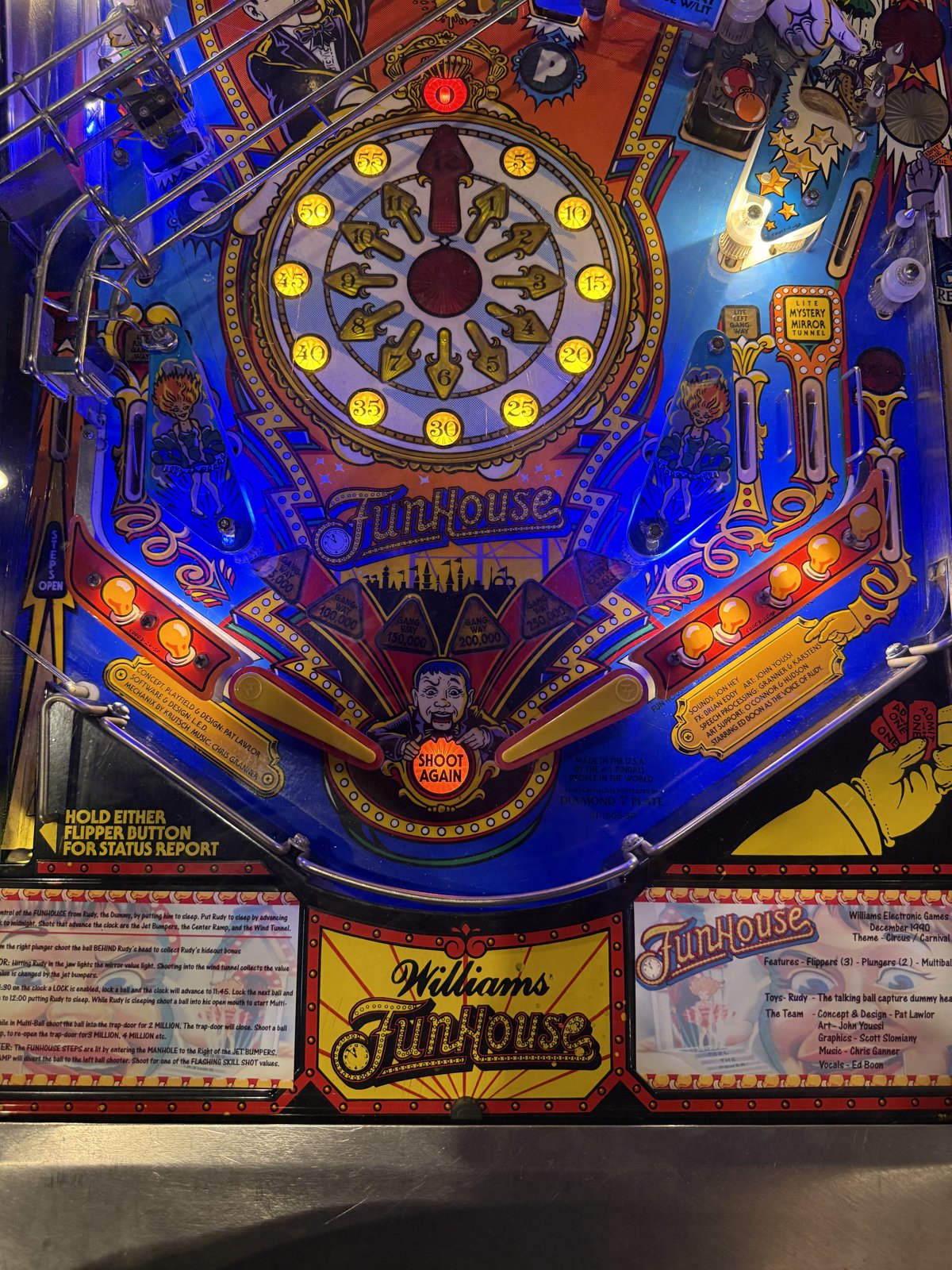 Flipper Funhouse Williams 1990 d'occasion à vendre – Vintage Legends (photo 14)
