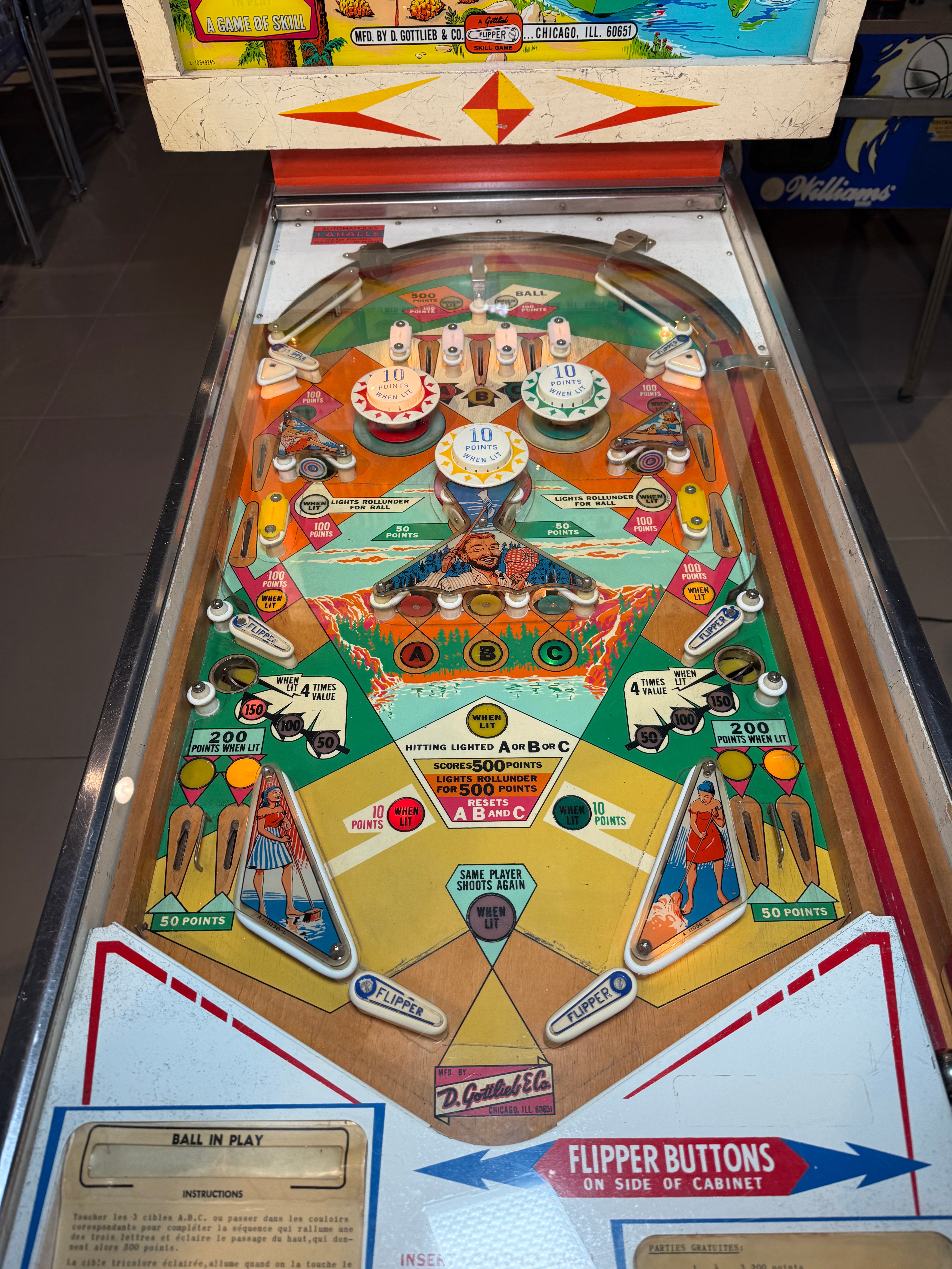 Flipper Paul Bunyan Gottlieb 1968 ( rare ) occasion