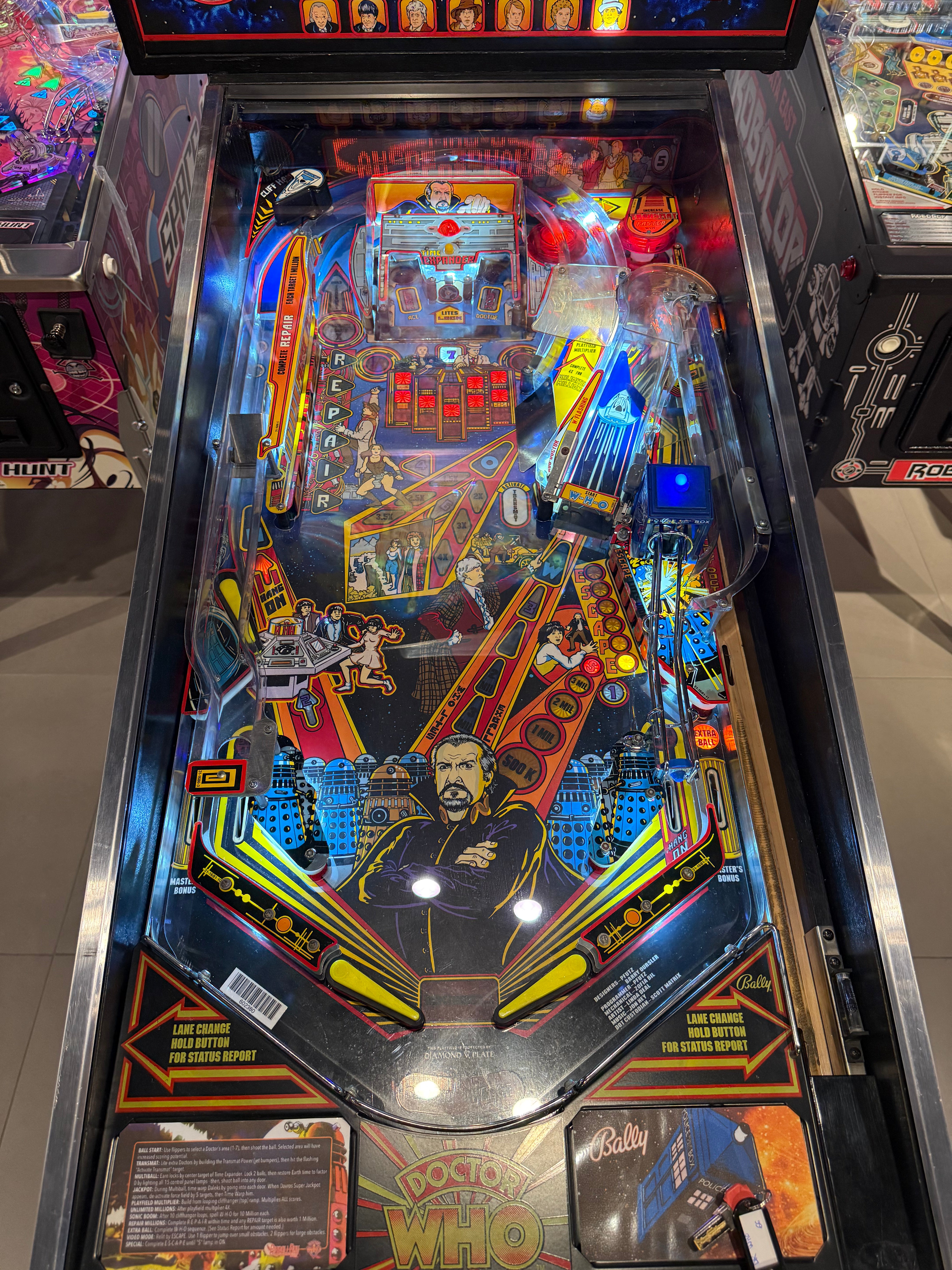 plateau flipper doctor who bally playfield