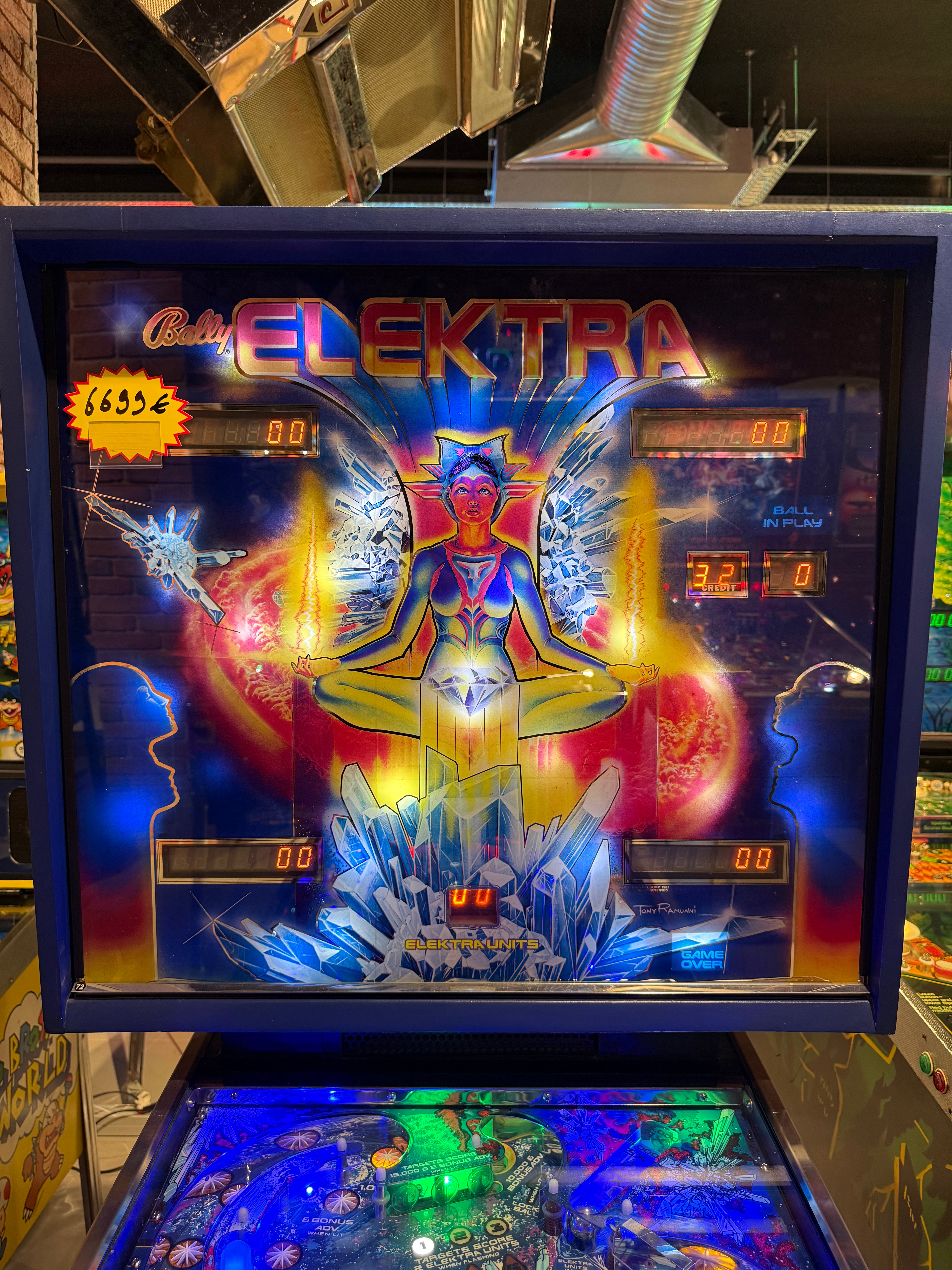 flipper elektra bally pinball vintage