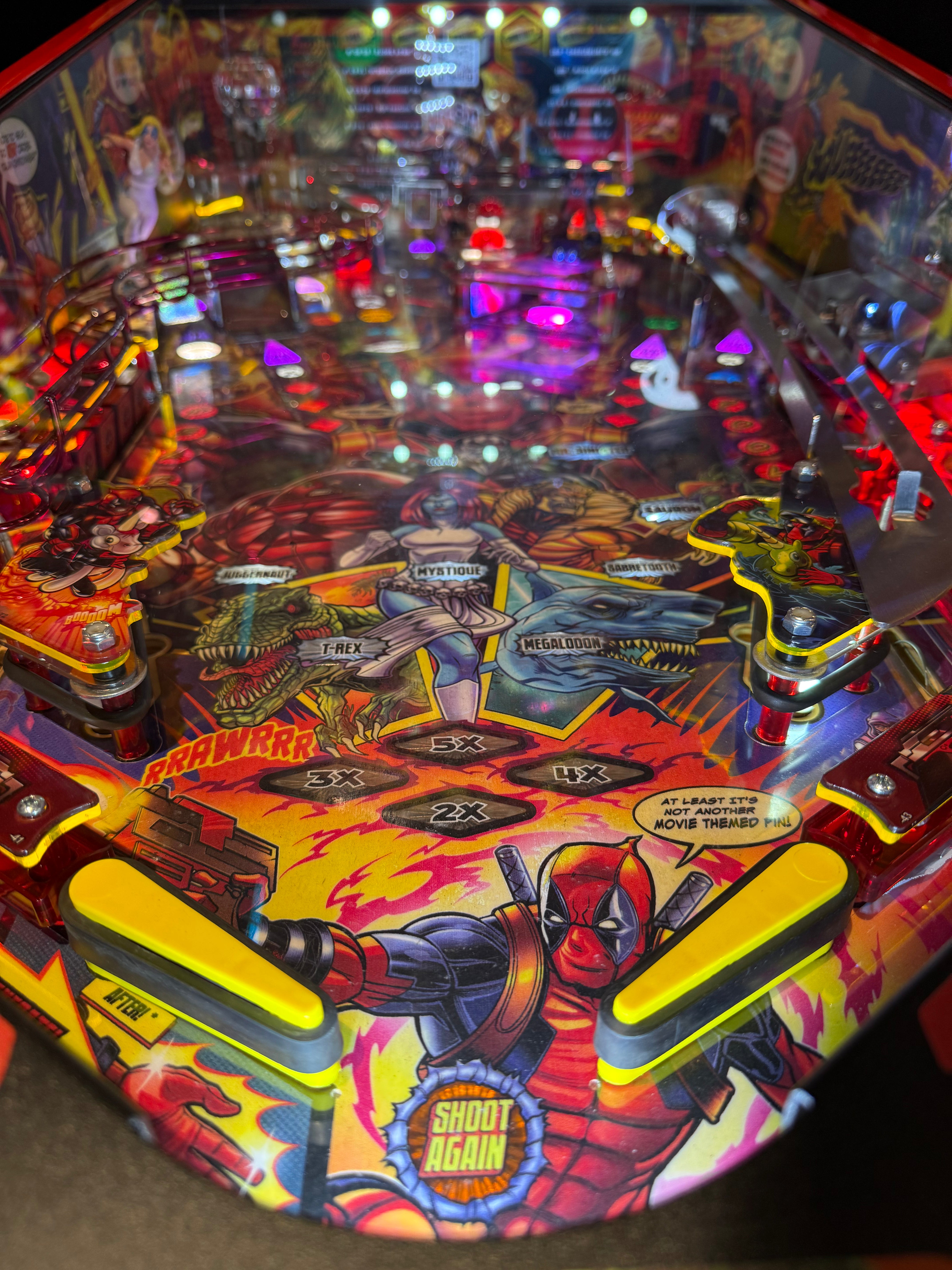 plateau flipper deadpool stern limited edition playfield