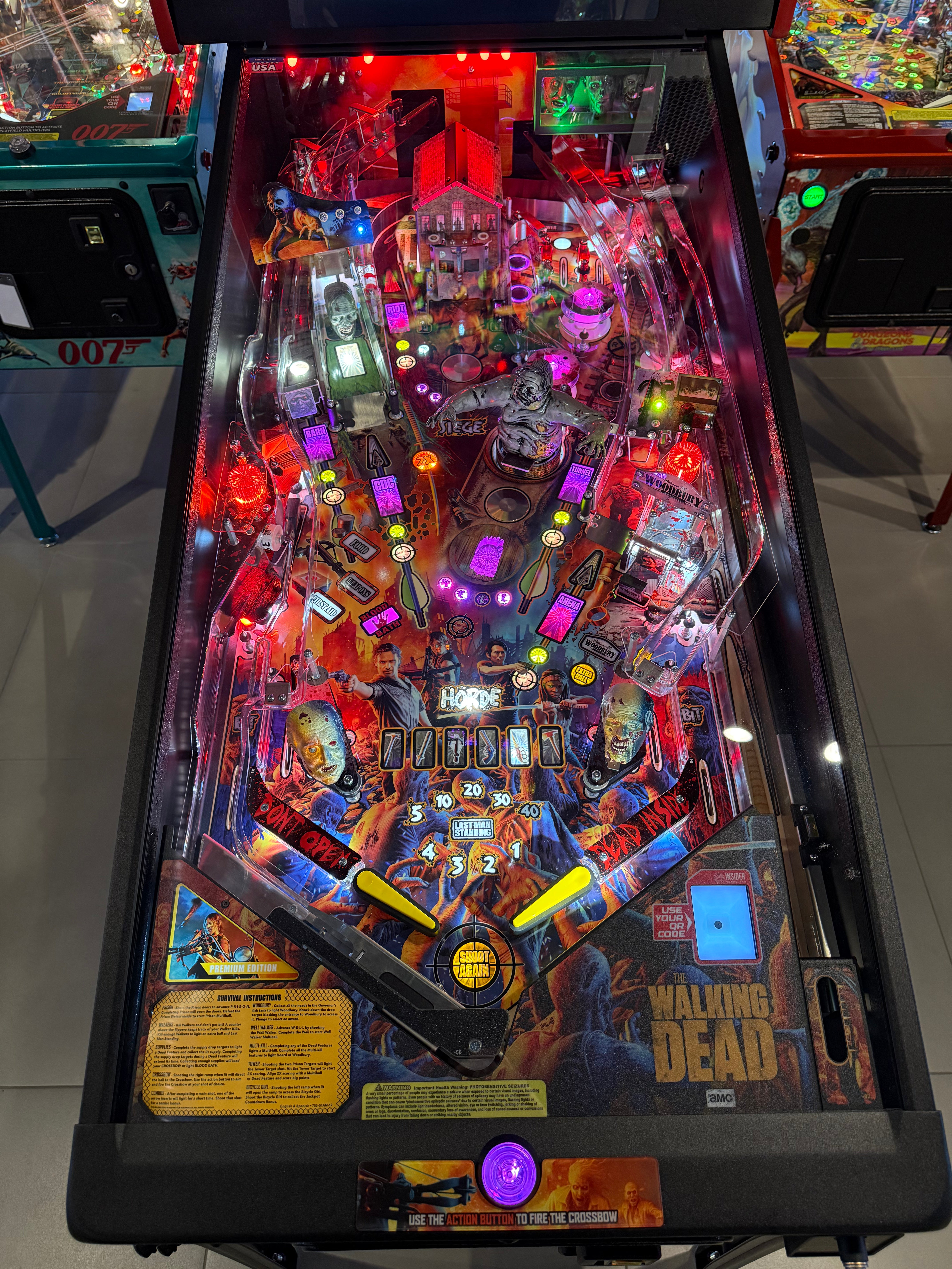 plateau flipper walking dead stern premium playfield