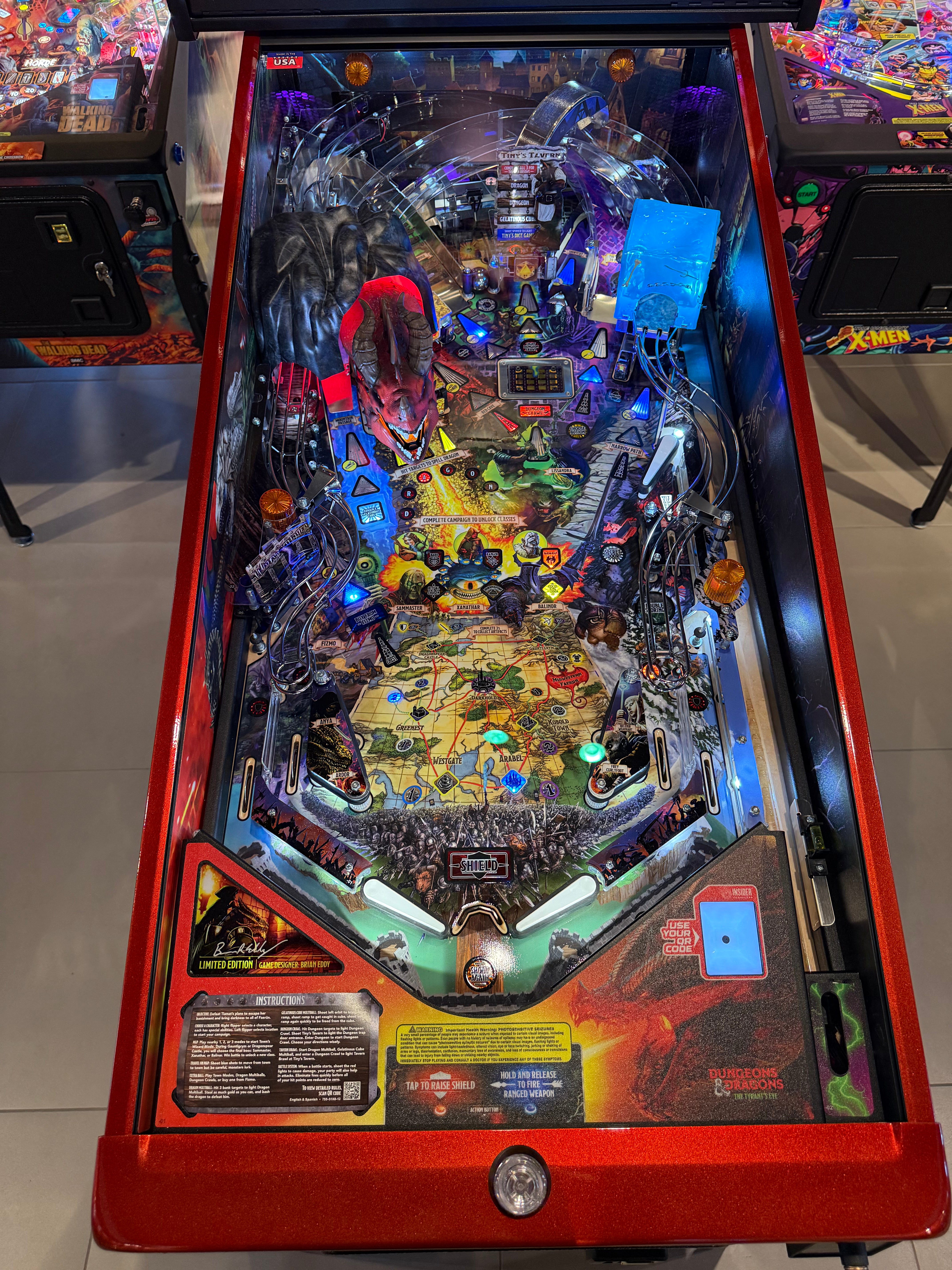 plateau flipper dungeons dragons stern limited edition playfield