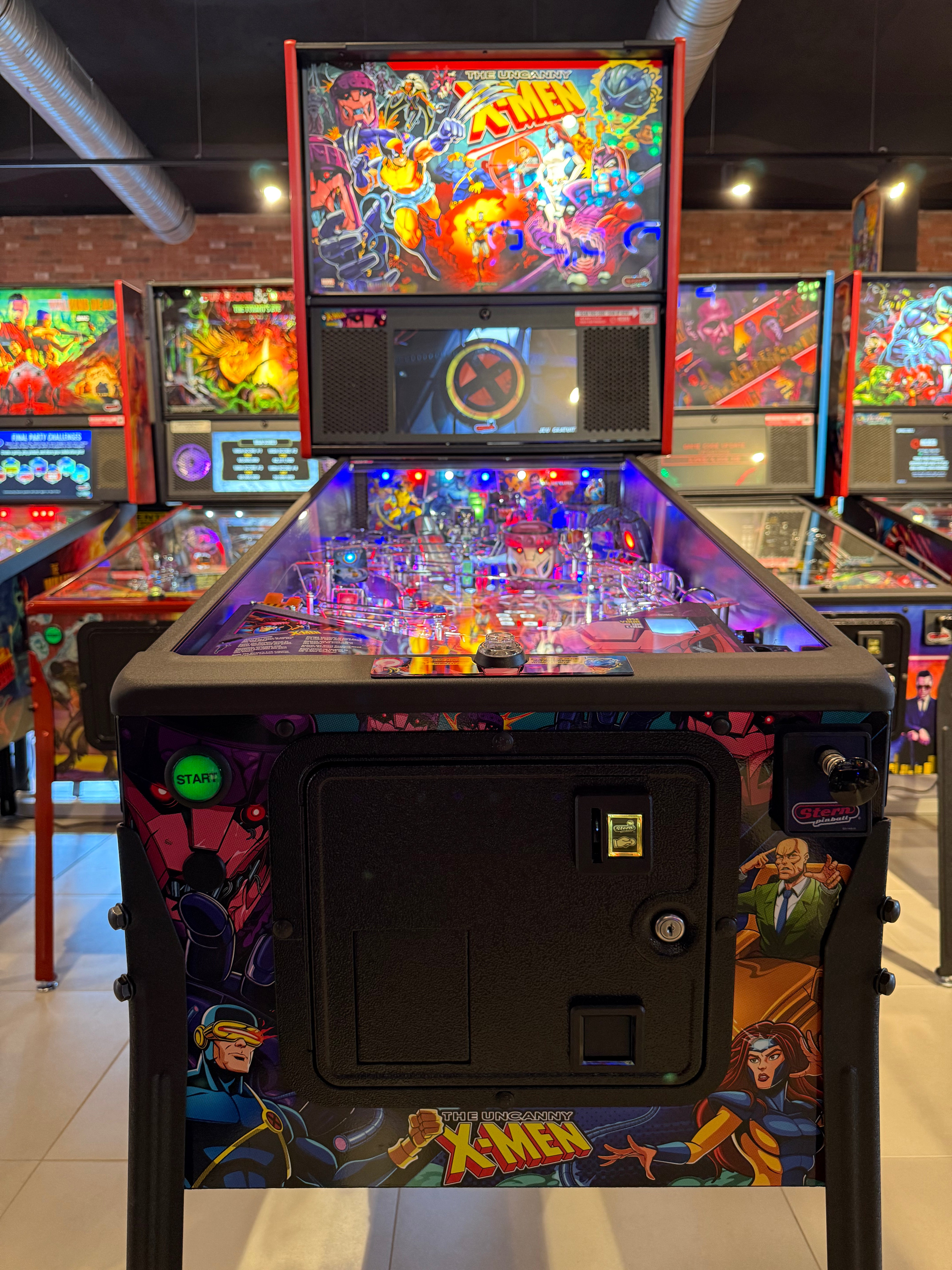flipper xmen premium stern pinball machine