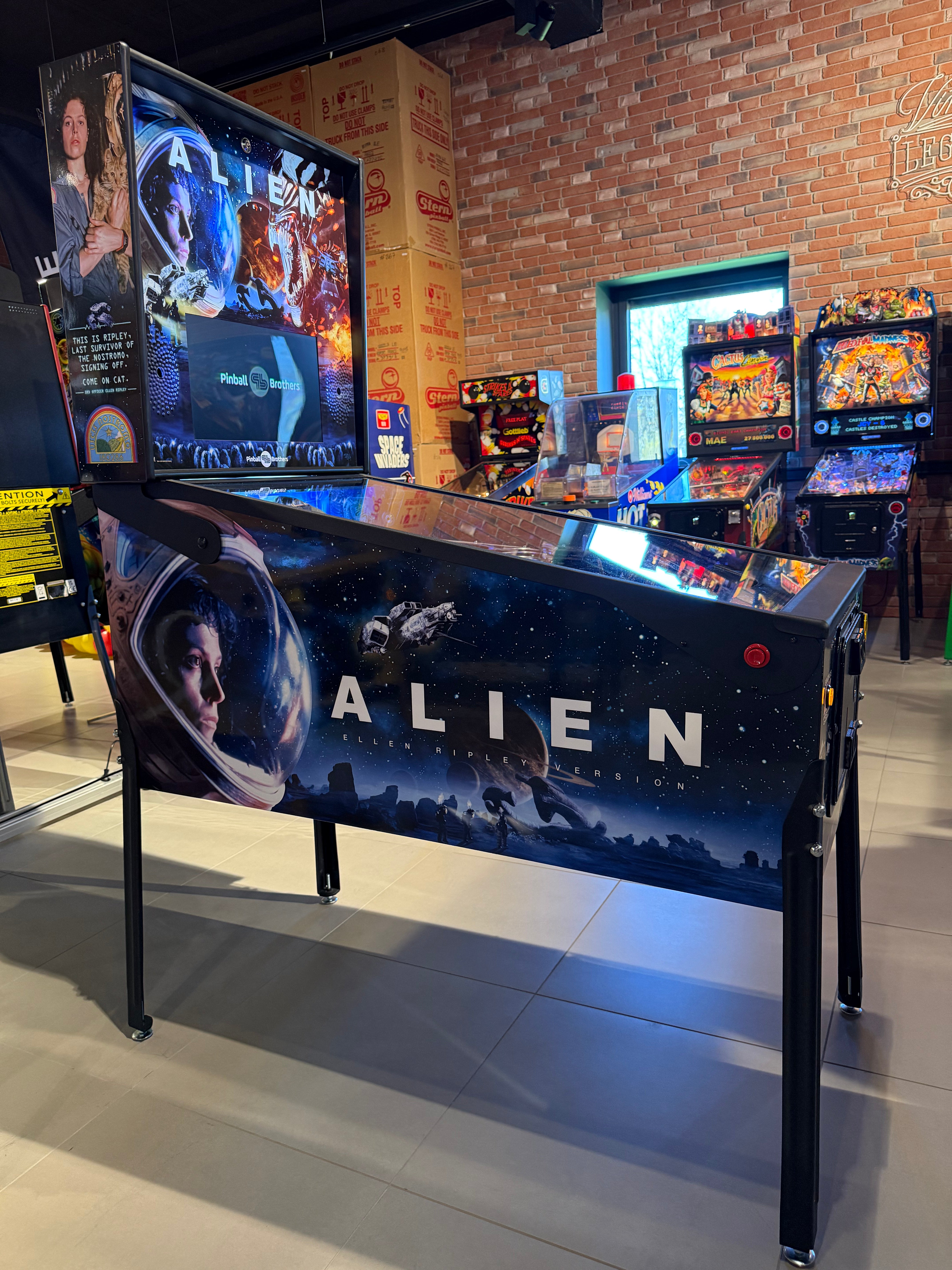 flipper alien ellen ripley edition pinball brothers machine