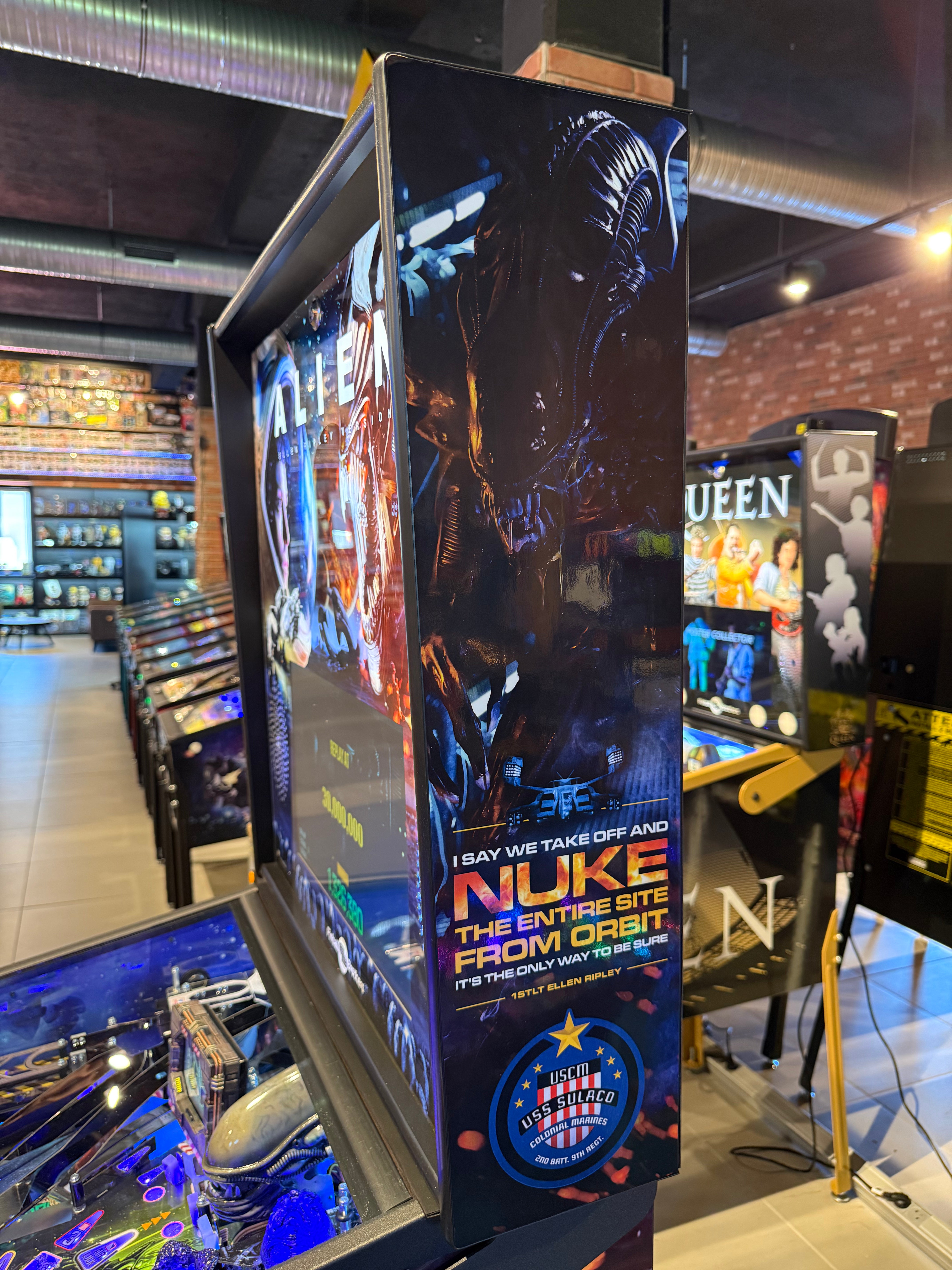 backglass flipper alien ellen ripley edition pinball brothers