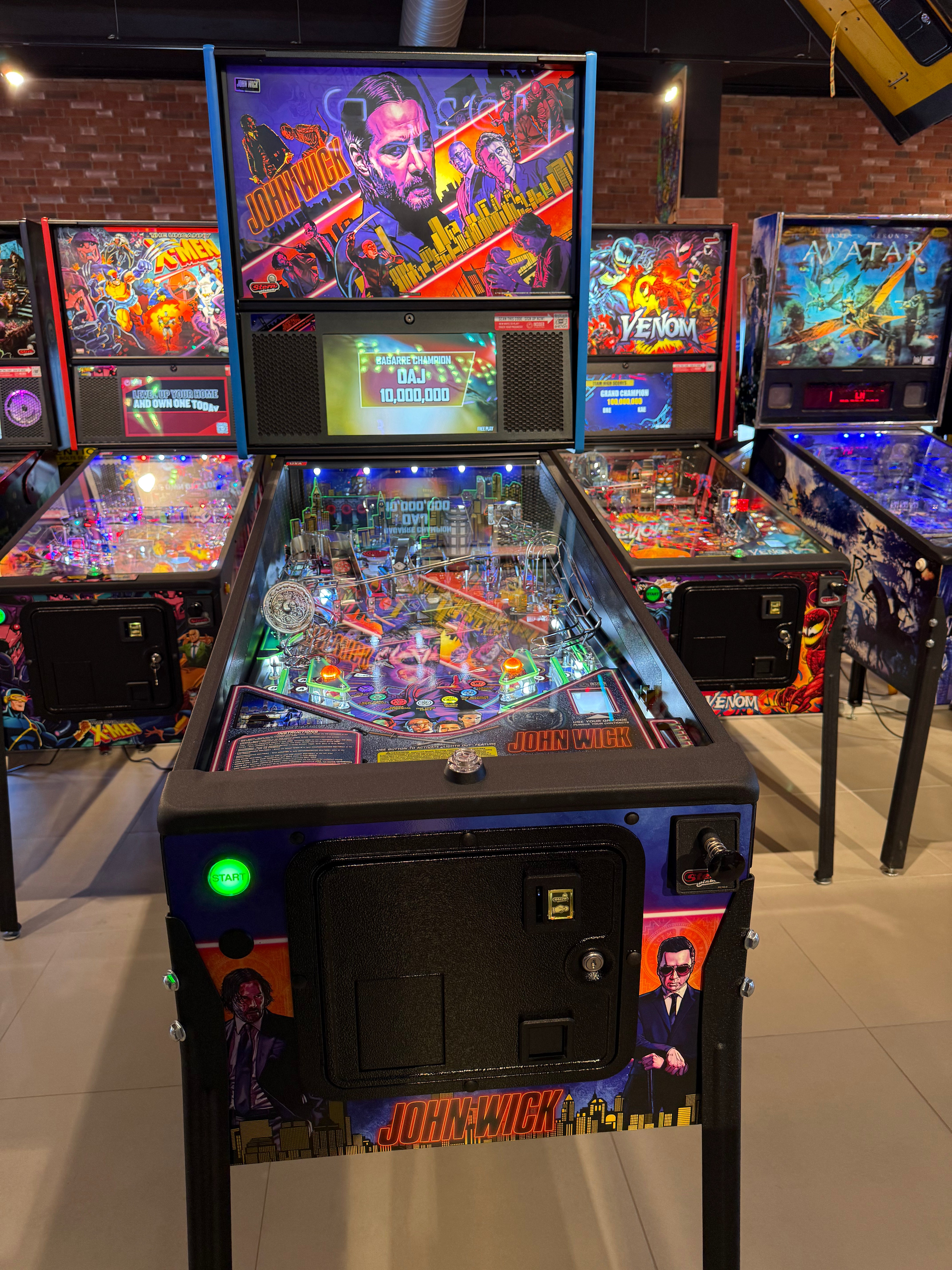 flipper john wick premium stern pinball moderne