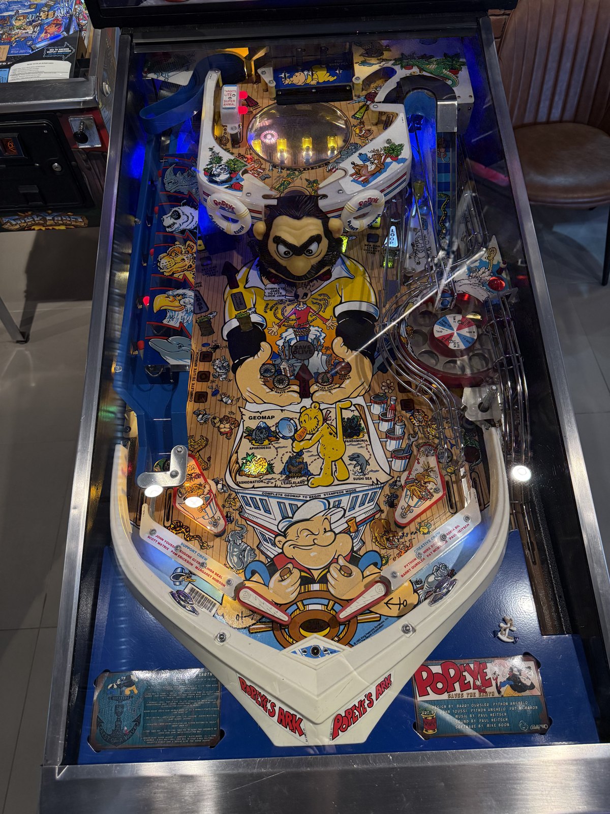 Flipper Popeye Saves the Earth Bally 1994 d'occasion à vendre – Vintage Legends (photo 14)