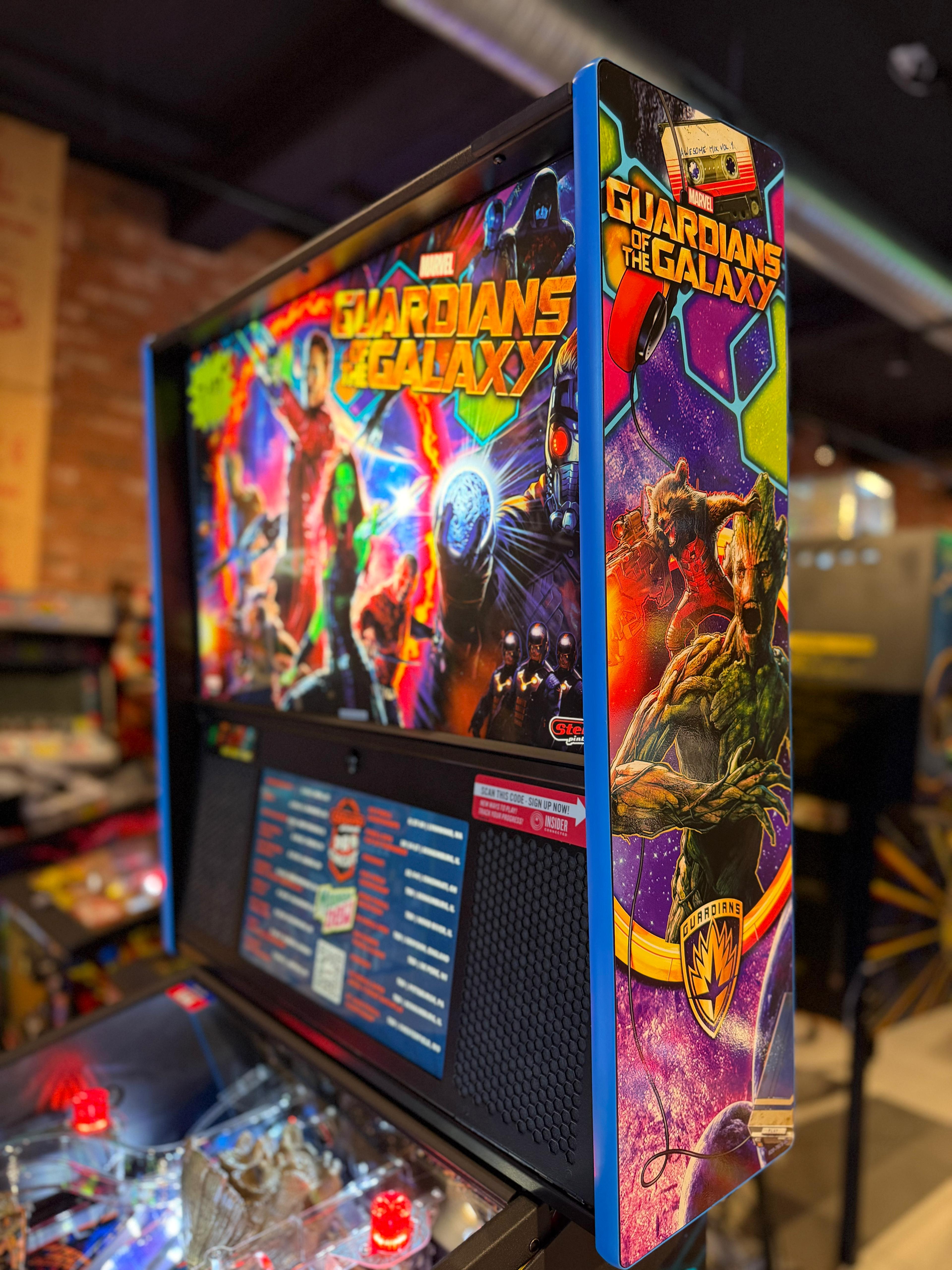 flipper guardians of the galaxy pro stern pinball moderne