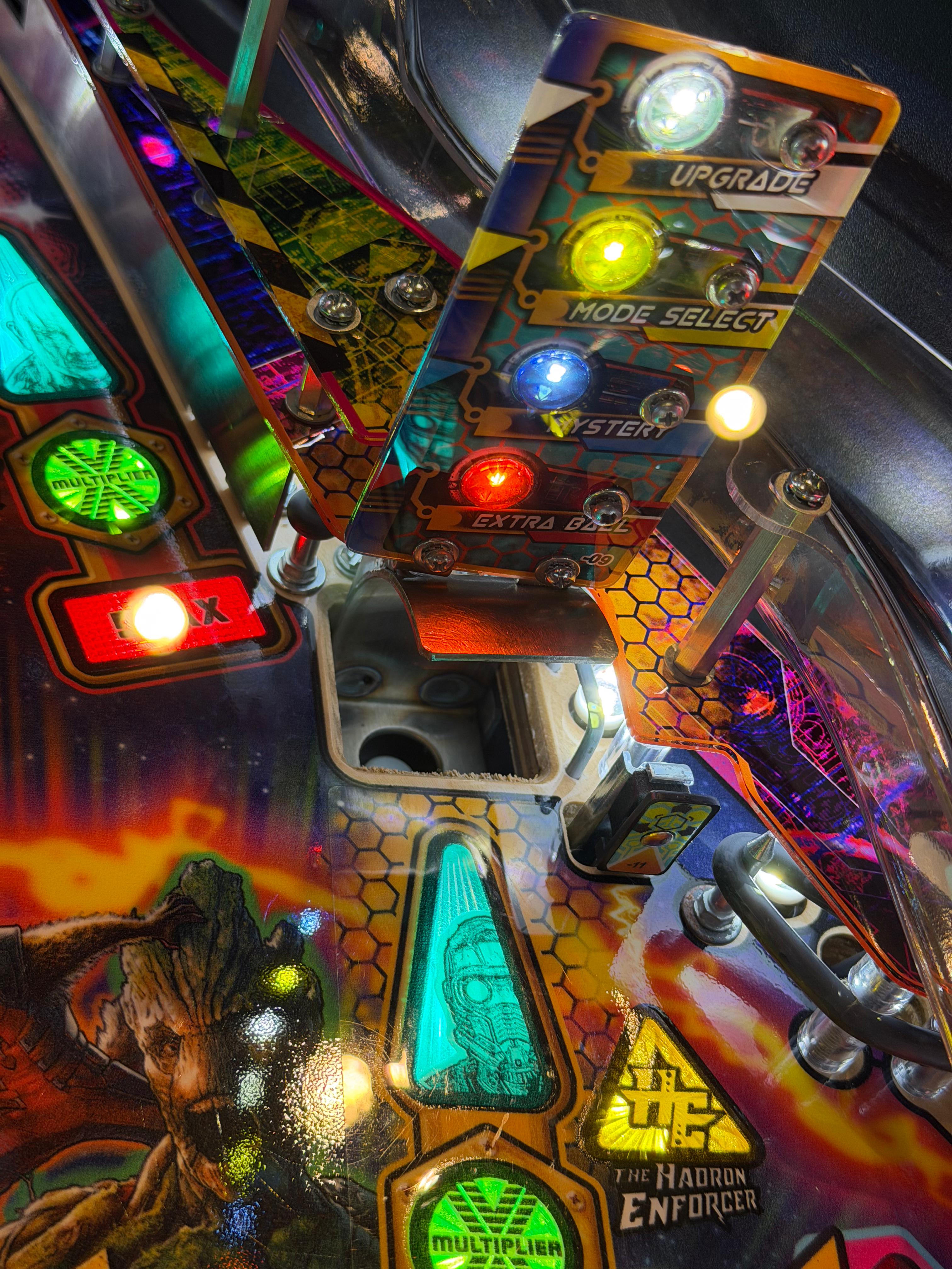 détail plateau flipper guardians of the galaxy stern