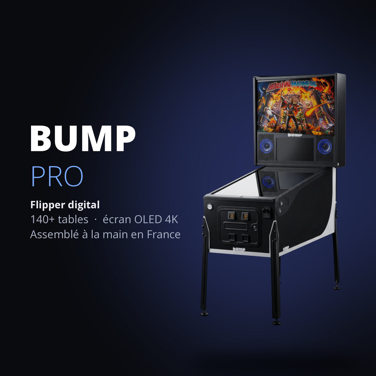 Flipper digital BUMP Pro – 140 tables, écran OLED 4K, assemblé en France