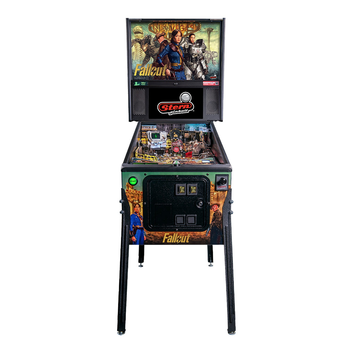 Flipper Fallout Premium Stern – vue de face du cabinet