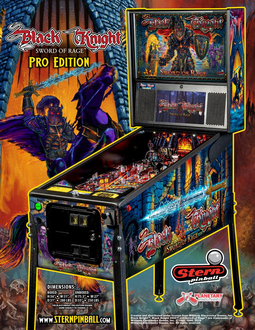 Flyer officiel Stern Black Knight Sword of Rage Pro Edition - recto