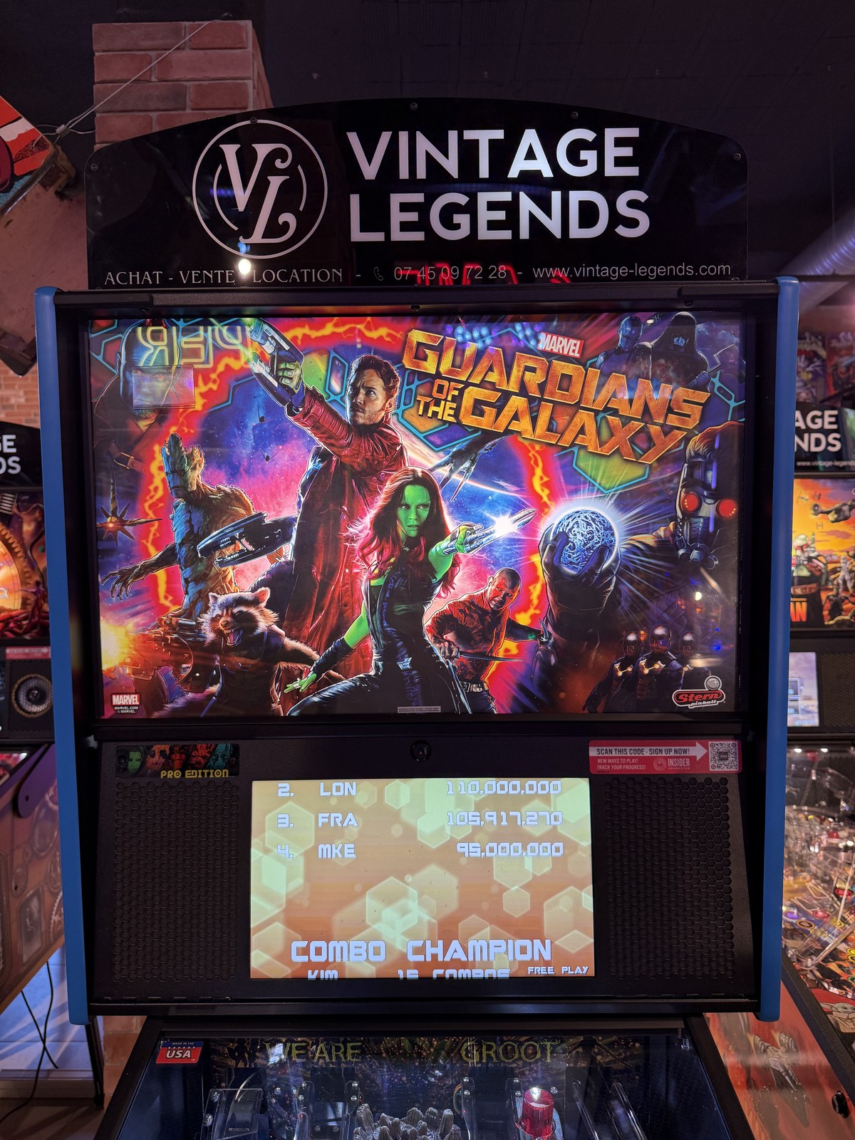 Flipper Guardians of the Galaxy Pro Stern 2017 d'occasion à vendre – Vintage Legends (photo 5)