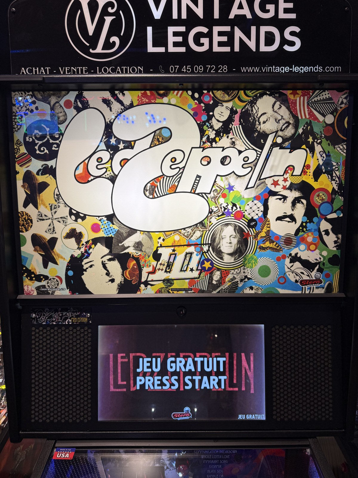 Flipper Led Zeppelin Pro Stern 2020 d'occasion à vendre – Vintage Legends (photo 5)