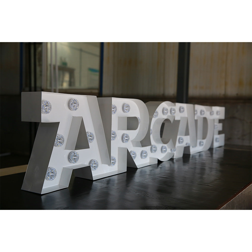 Enseigne lumineuse professionnelle RGB Bluetooth largeur 2,03 mètre (ARCADE)