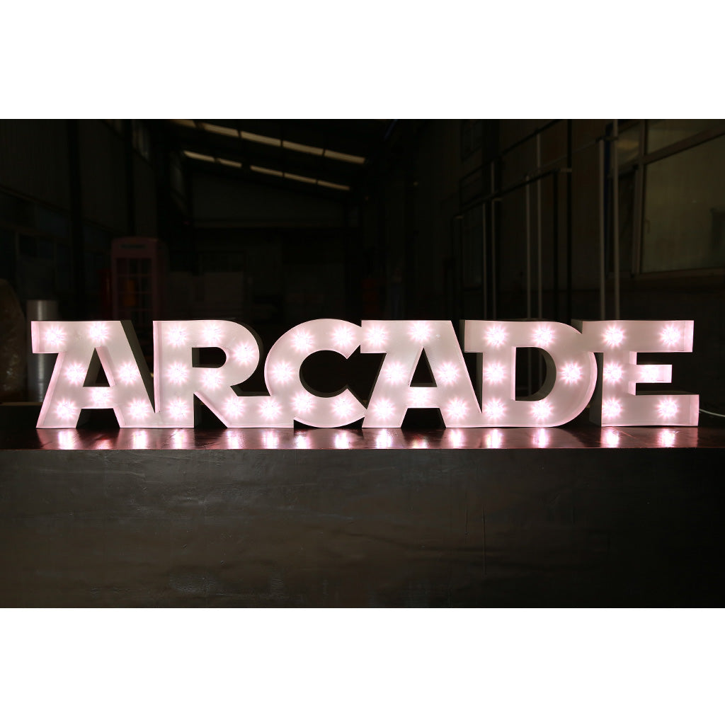 Enseigne lumineuse professionnelle RGB Bluetooth largeur 2,03 mètre (ARCADE)