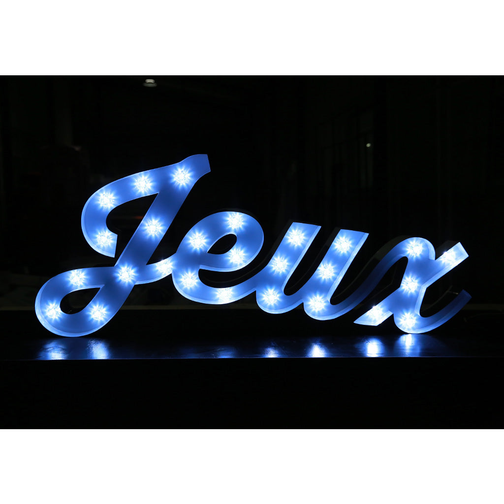 Enseigne lumineuse professionnelle RGB Bluetooth largeur 1,50 mètre (JEUX)