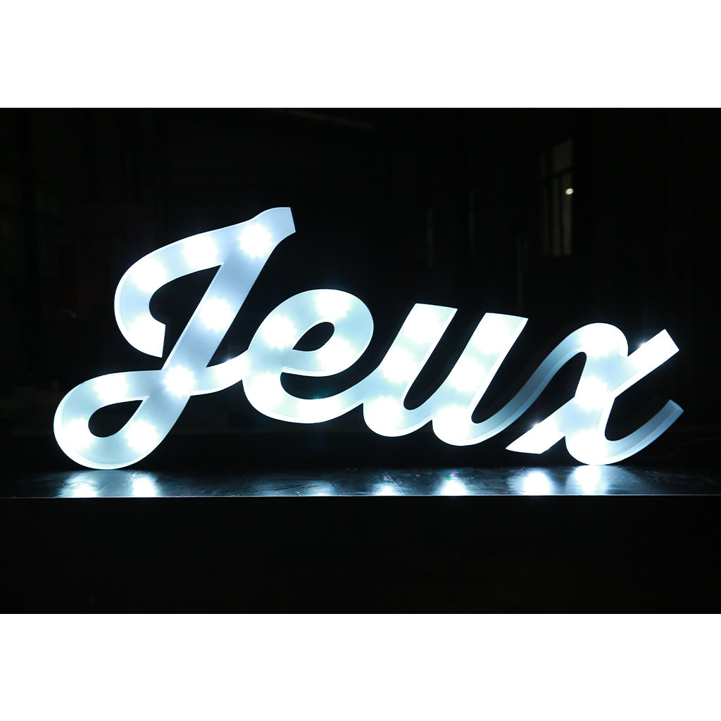 Enseigne lumineuse professionnelle RGB Bluetooth largeur 1,50 mètre (JEUX)